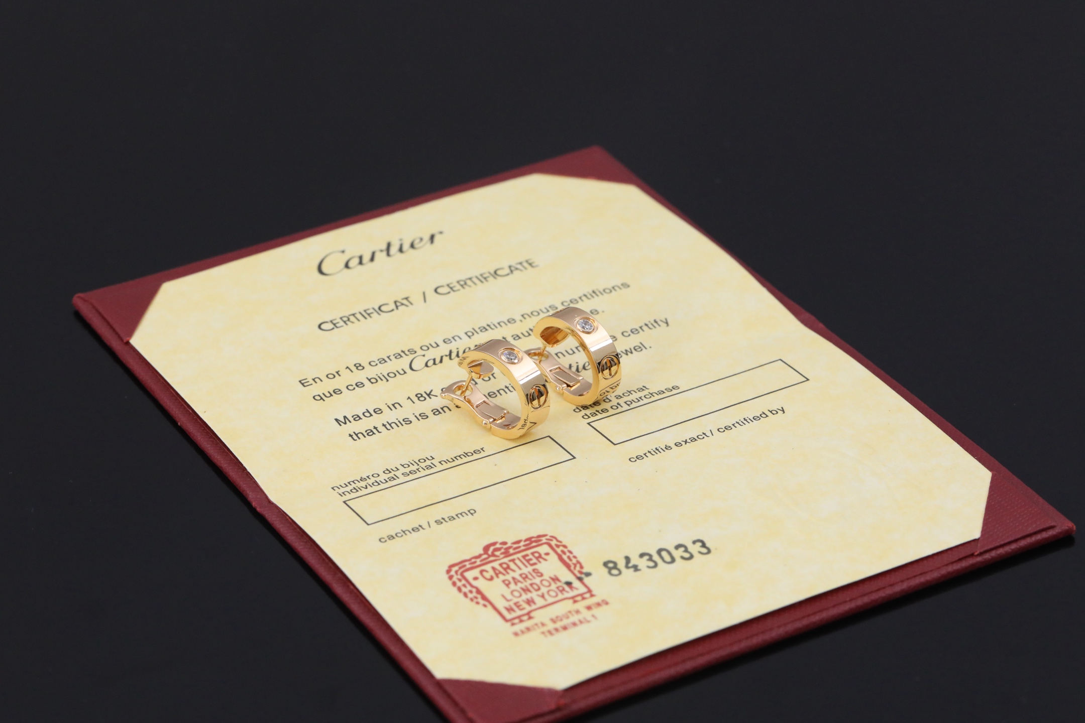 实价卡家经典Love螺丝耳环耳夹