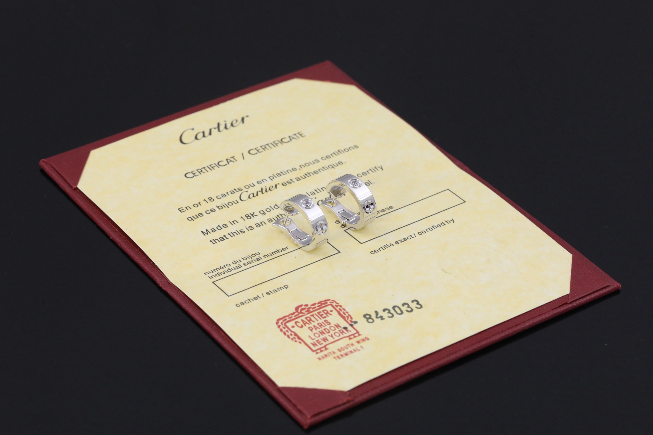 实价卡家经典Love螺丝耳环耳夹