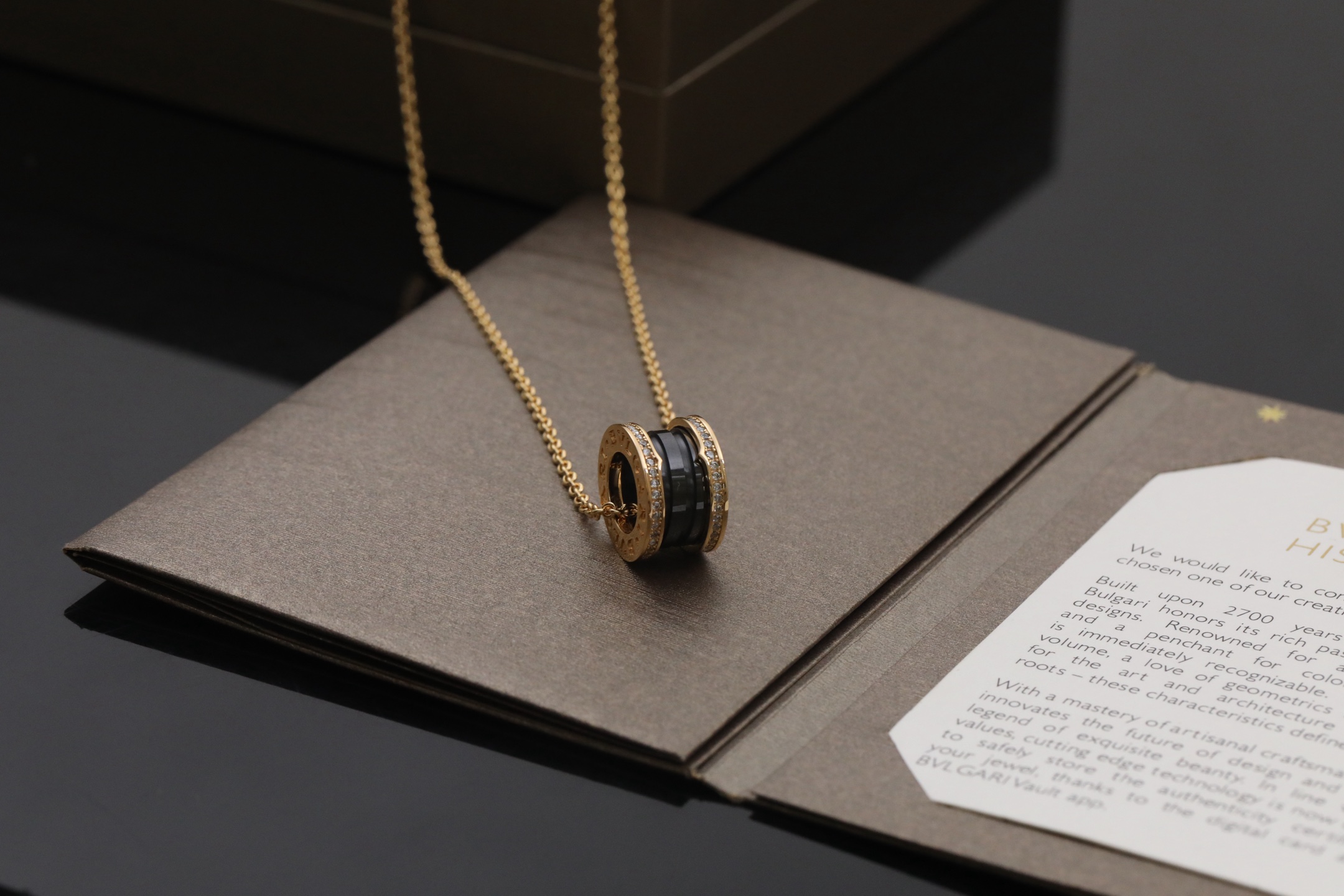 Bvlgari B-Zero 陶瓷边钻项链bv,包,项链,饰品 4