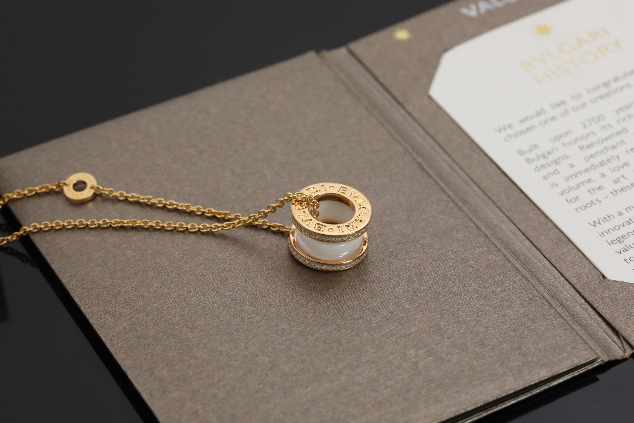 Bvlgari B-Zero 陶瓷边钻项链bv,包,项链,饰品 4