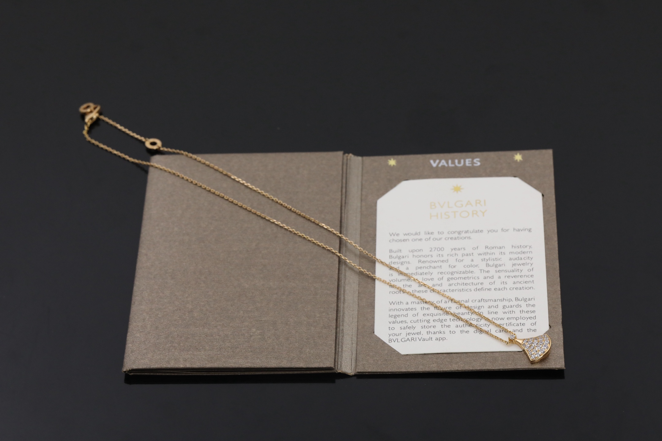 Bvlg@ri Diva小扇子满钻项链