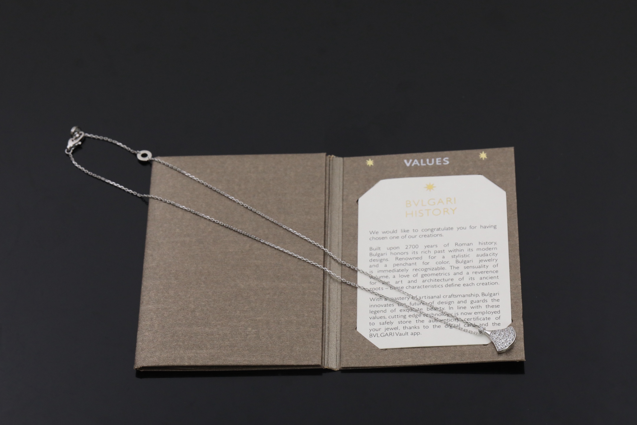 Bvlg@ri Diva小扇子满钻项链