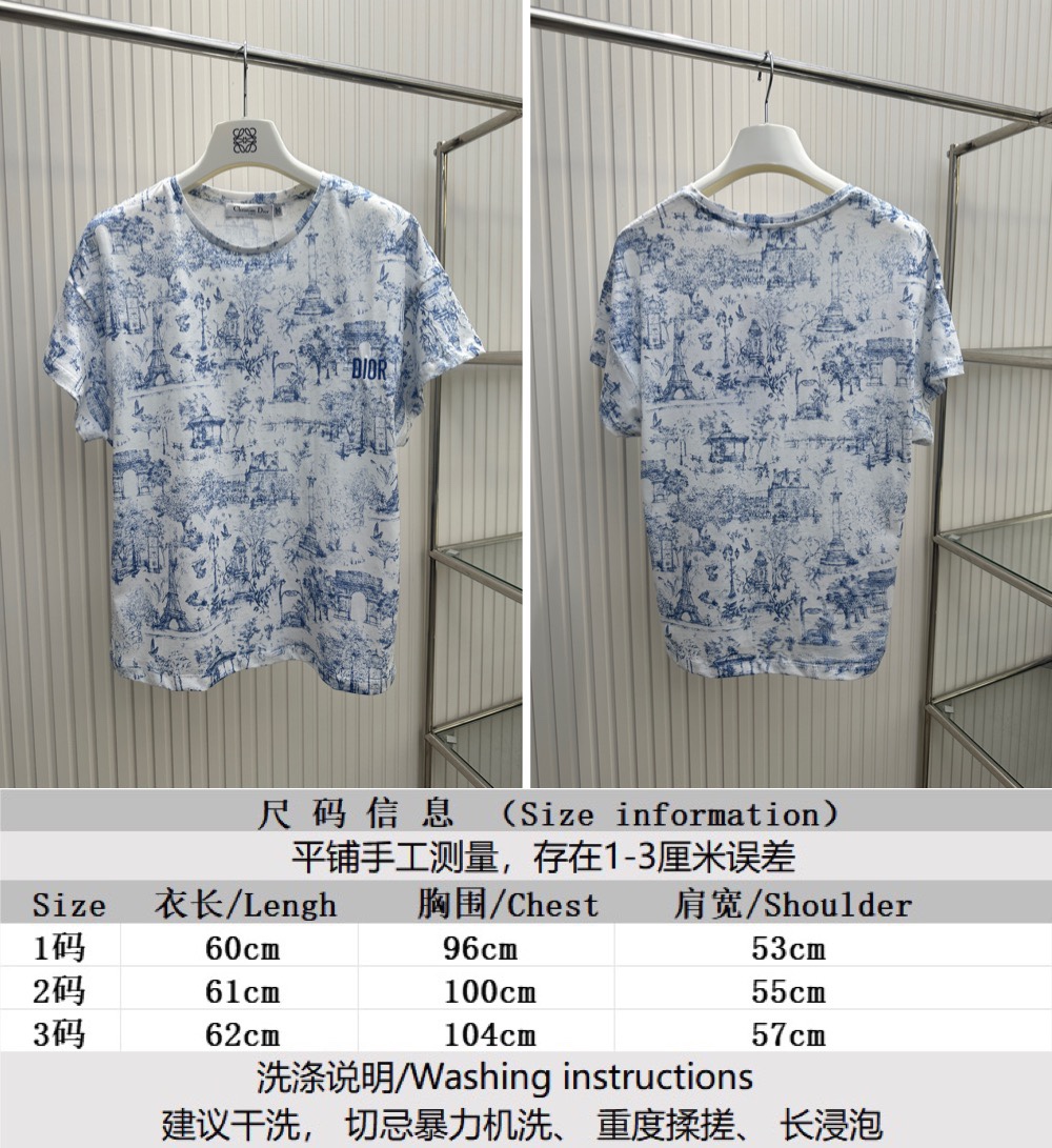 Dior Clothing T-Shirt Embroidery Short Sleeve