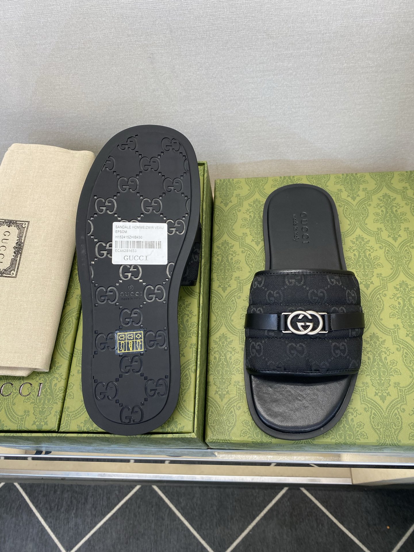 ⚠️Gucci⚠️高品质，顶尖工艺品⚠️男士拖鞋⚠️正码：39－44，38 45 46订制⚠最新夏季新款