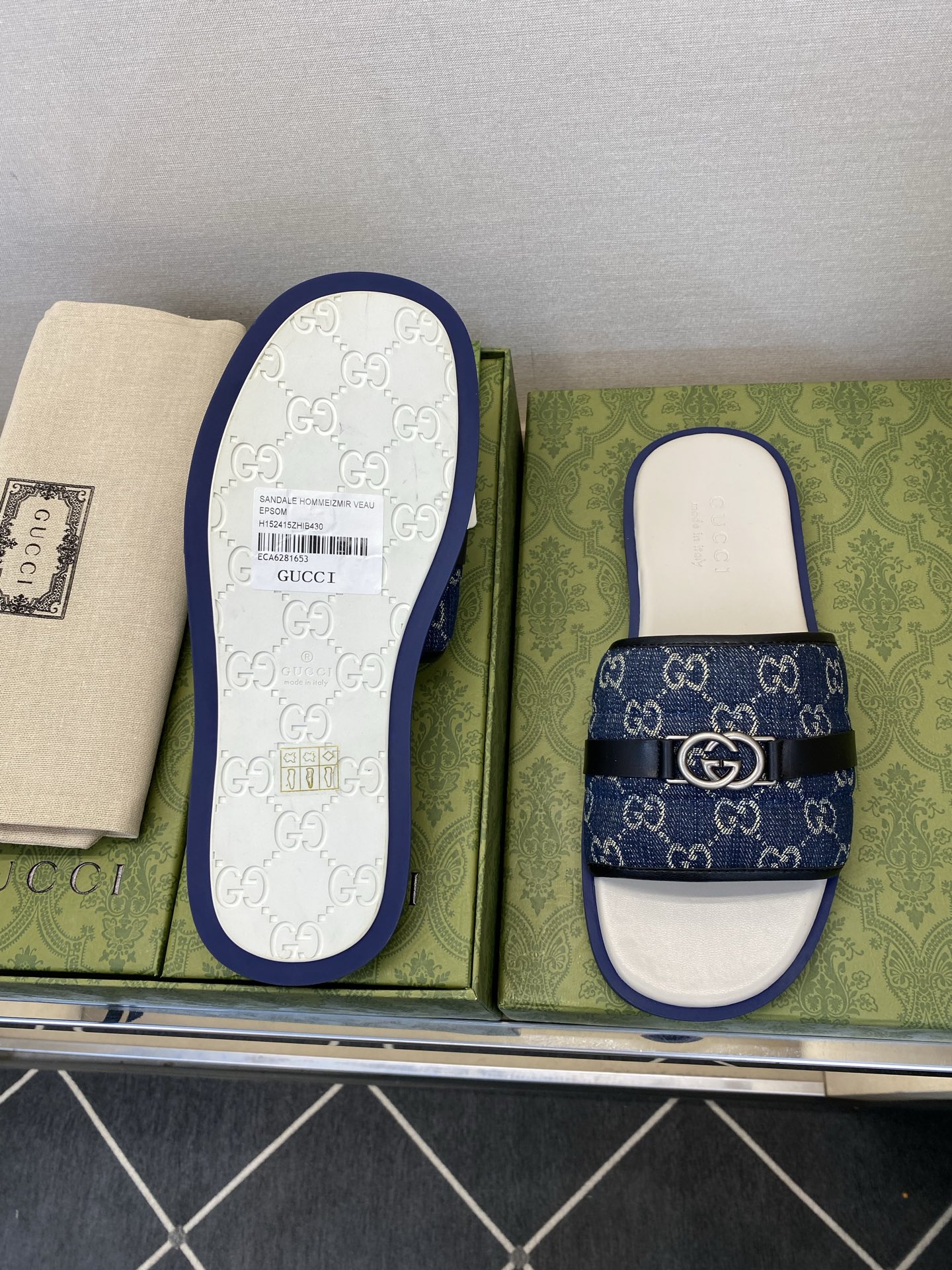 ⚠️Gucci⚠️高品质，顶尖工艺品⚠️男士拖鞋⚠️正码：39－44，38 45 46订制⚠最新夏季新款