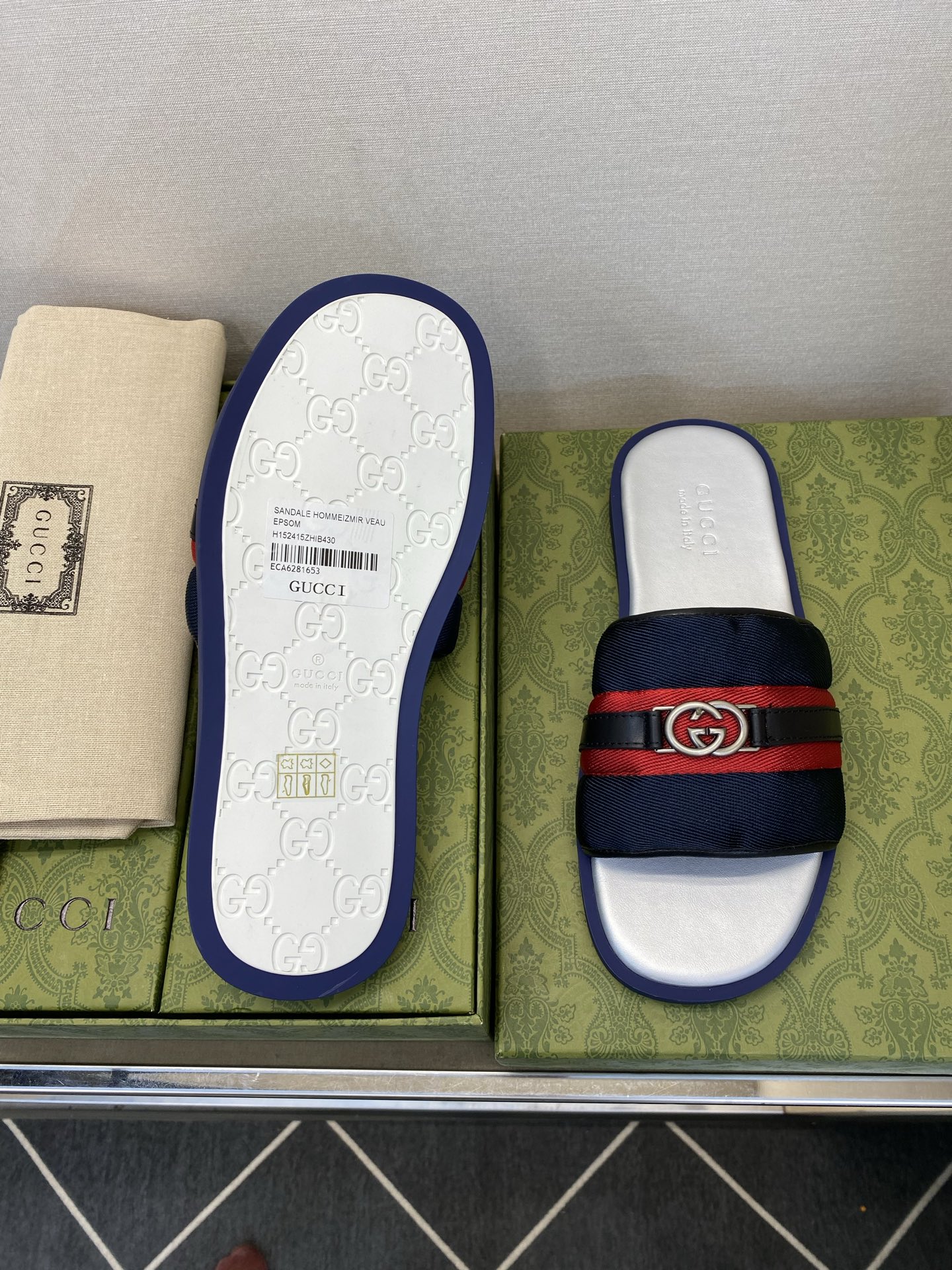 ⚠️Gucci⚠️高品质，顶尖工艺品⚠️男士拖鞋⚠️正码：39－44，38 45 46订制⚠最新夏季新款