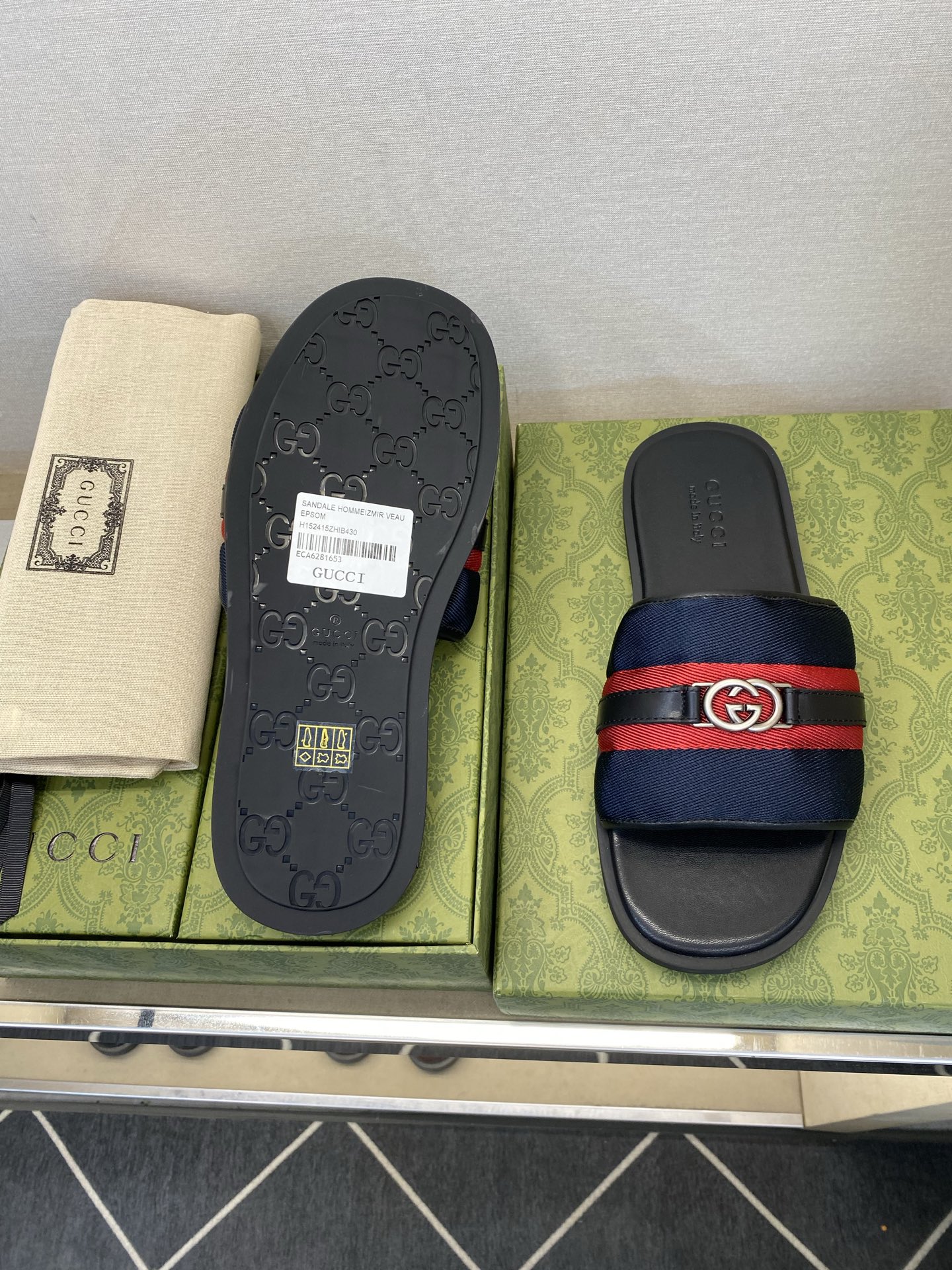 ⚠️Gucci⚠️高品质，顶尖工艺品⚠️男士拖鞋⚠️正码：39－44，38 45 46订制⚠最新夏季新款