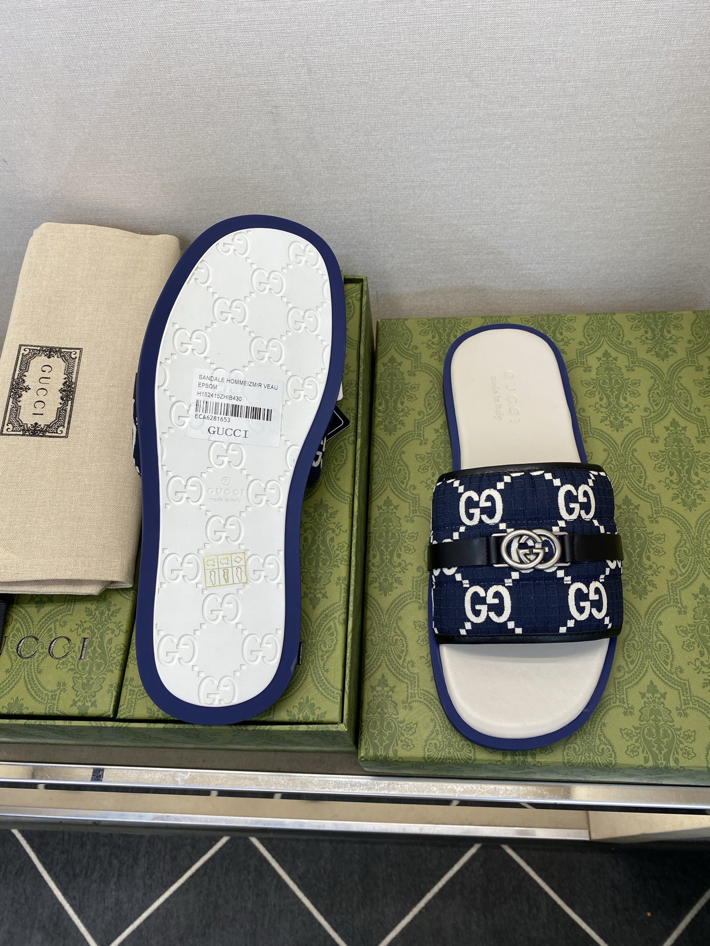 ⚠️Gucci⚠️高品质，顶尖工艺品⚠️男士拖鞋⚠️正码：39－44，38 45 46订制⚠最新夏季新款