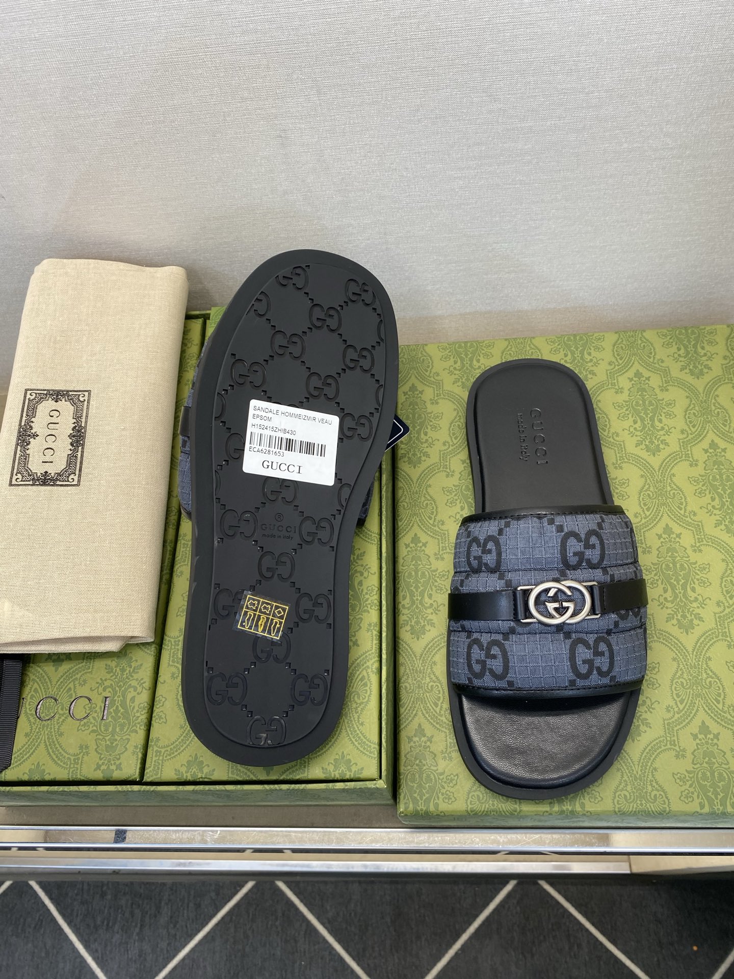 ⚠️Gucci⚠️高品质，顶尖工艺品⚠️男士拖鞋⚠️正码：39－44，38 45 46订制⚠最新夏季新款