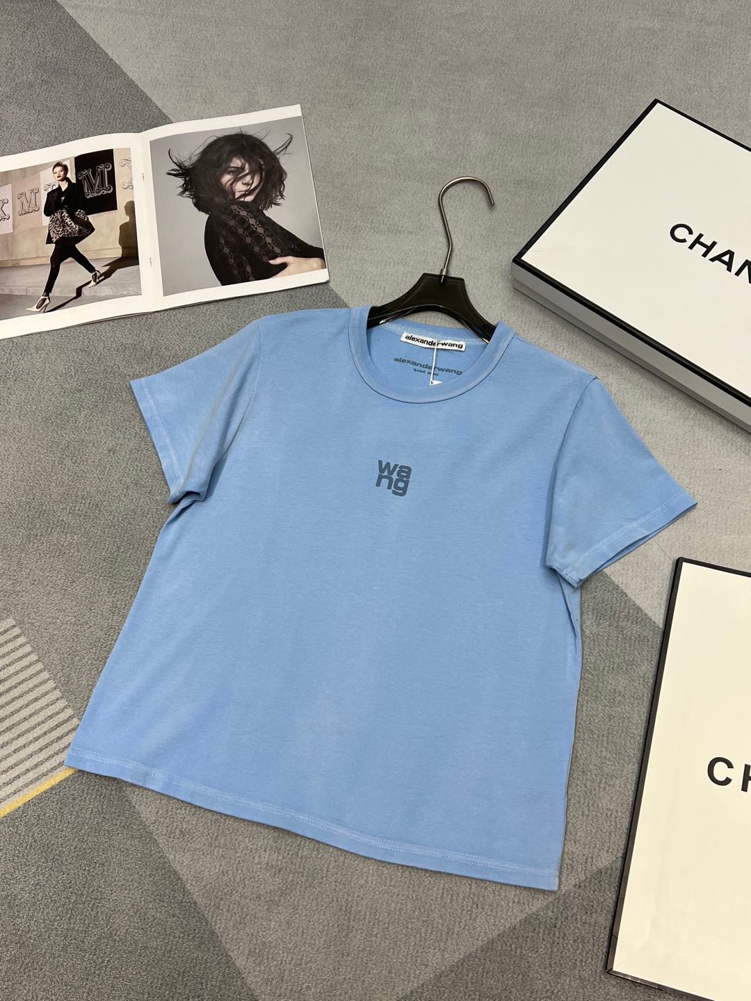 NO:297144,Alexanderwang new wash-print short-sleeved SML, T-shirt, alexanderwang19860909Alexanderwang新款洗水印花短袖SML,,T-shirt,alexander wang,Women's clothing