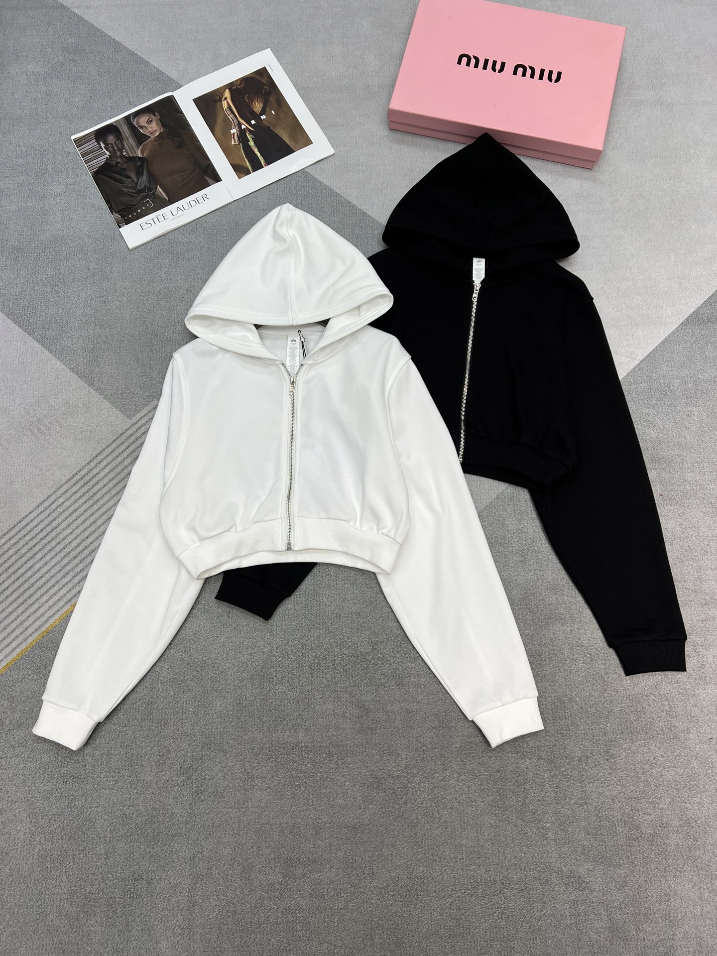 NO:329831,High-quality alo big hits, super popular Kendou jacket, hooded short sweatshirt style, light sweatshirt 300g, summer outfit will not be particularly heavy, customized hardware zipper, classic black and white 2 colors into SML, hoodie, sweatshirts, jackets & coats, hats, alexander wang19860909高品质alo大爆款 超火的肯豆同款外套 连帽廓形短款卫衣款式 轻薄的卫衣300g 夏天穿搭也不会特别厚重 定制五金拉链 经典黑白2色入 SML,,hoodie,sweatshirts,jackets & coats,hats,alexander wang,Women's clothing