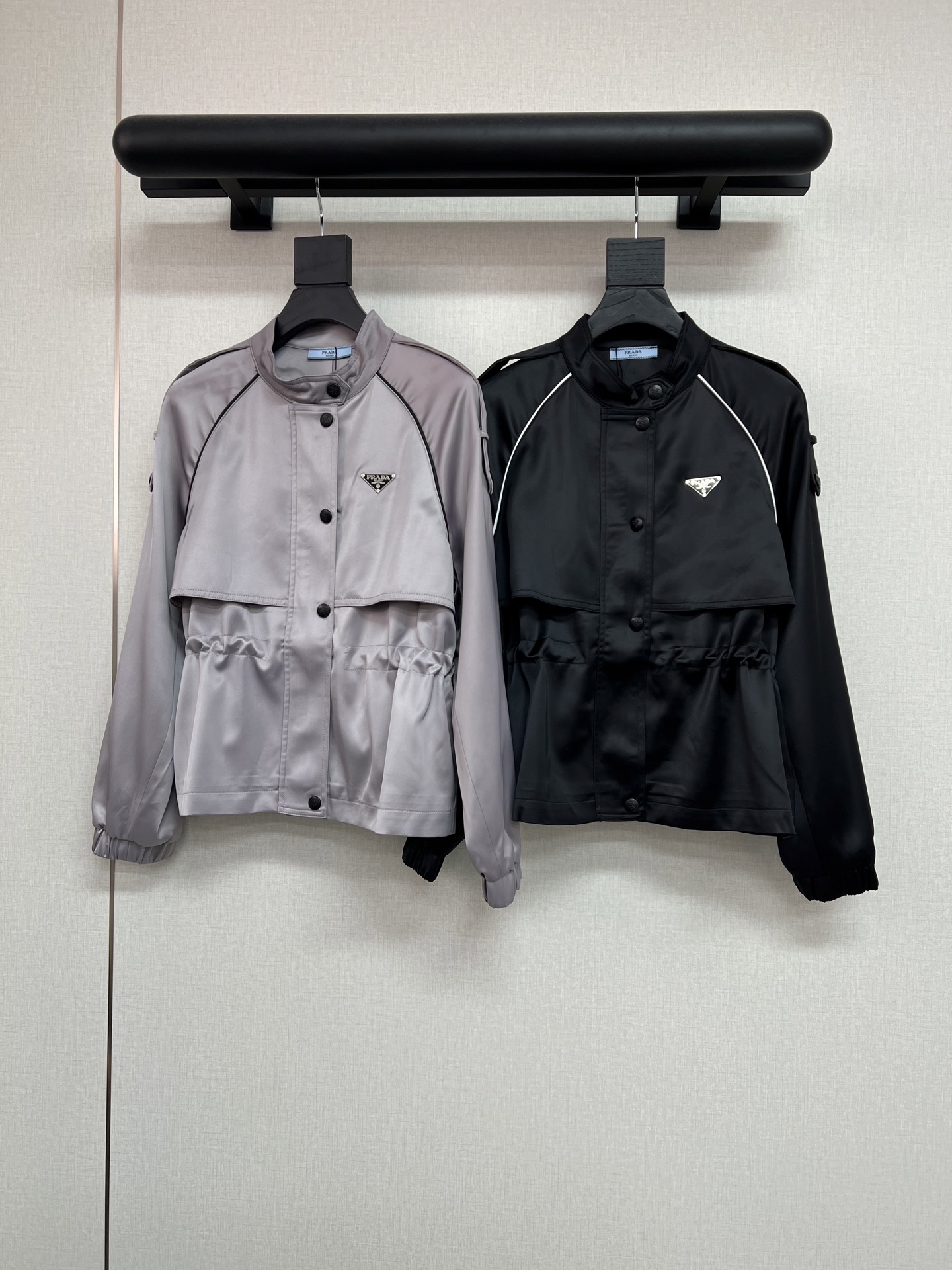 NO:482659,High-quality Pard* 25 autumn and winter new small jacket/electrosted waist adjustable design/high-end brand custom buttons/gray black SML,,jackets & coats,alexander wang19860909高品质Pard*25年秋冬新款小外套/松紧腰可调节设计/高级大牌定制纽扣/灰色黑色SML,,jackets & coats,alexander wang,Women's clothing