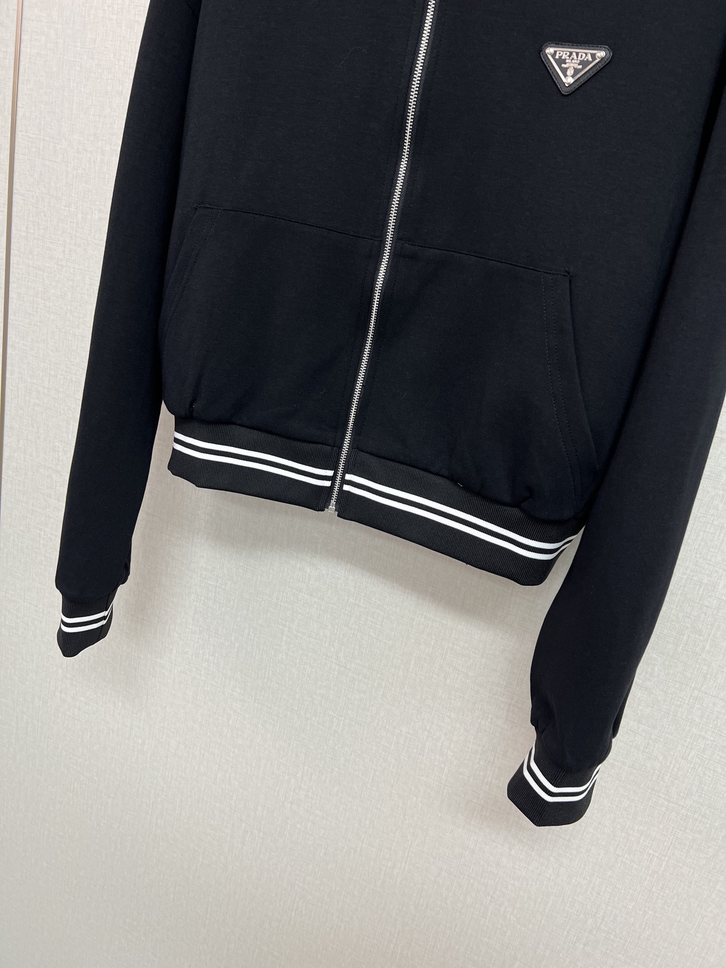 Prada Zip Hoodie and Wide-Leg Pants Set