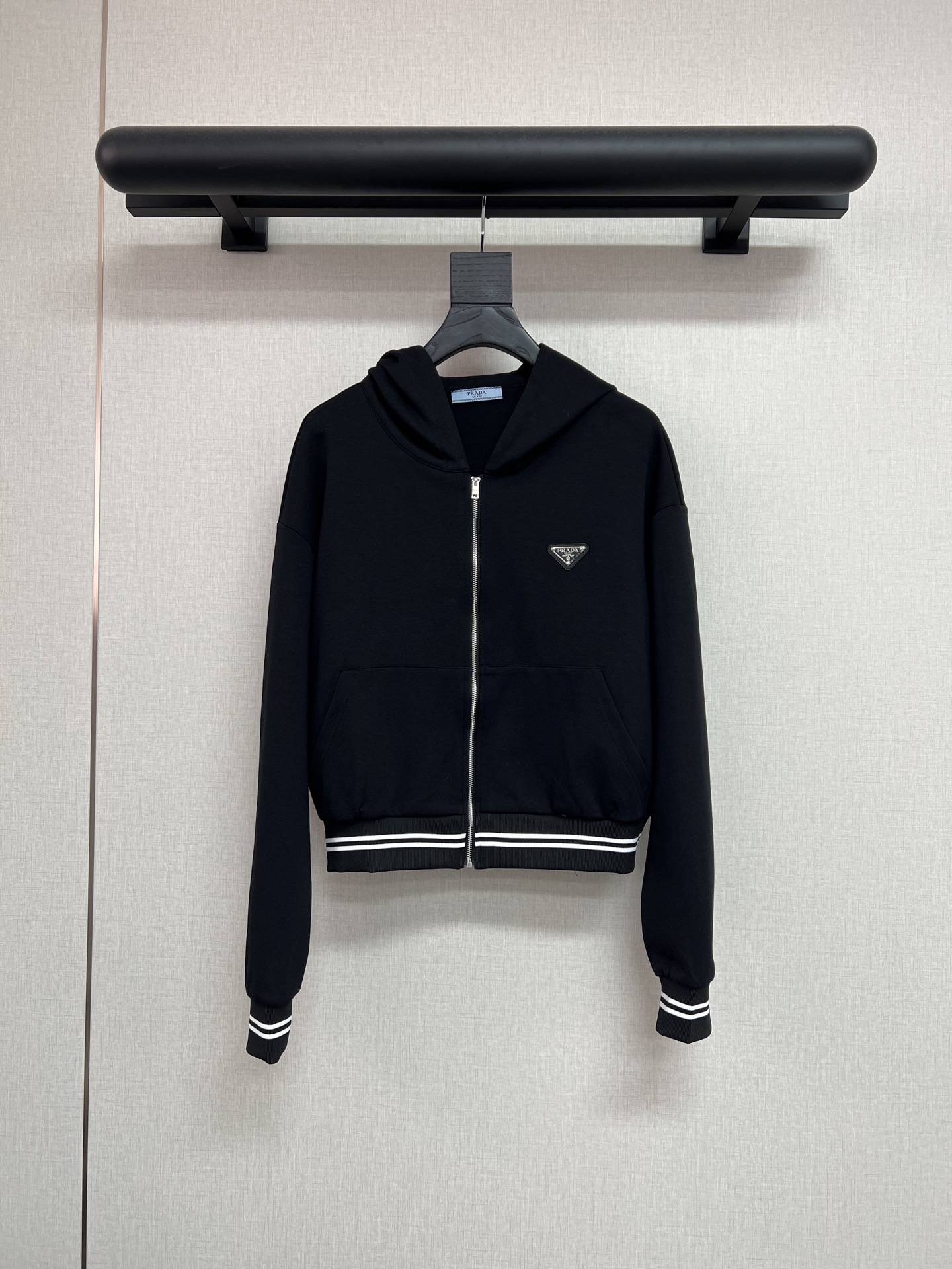 Prada Zip Hoodie and Wide-Leg Pants Set
