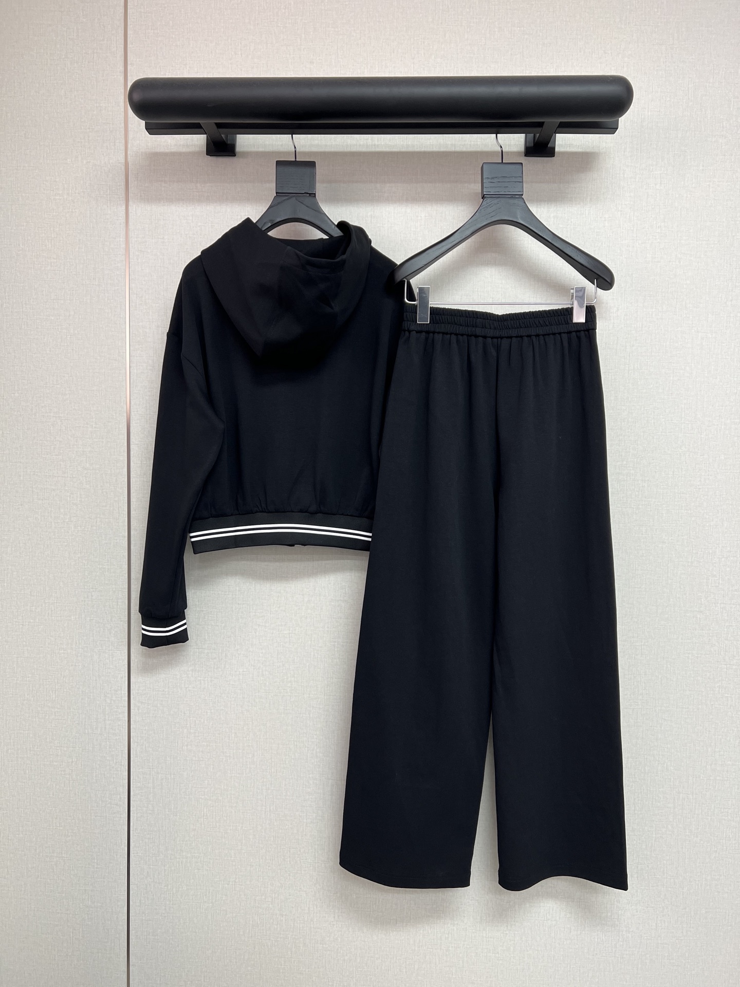 Prada Zip Hoodie and Wide-Leg Pants Set