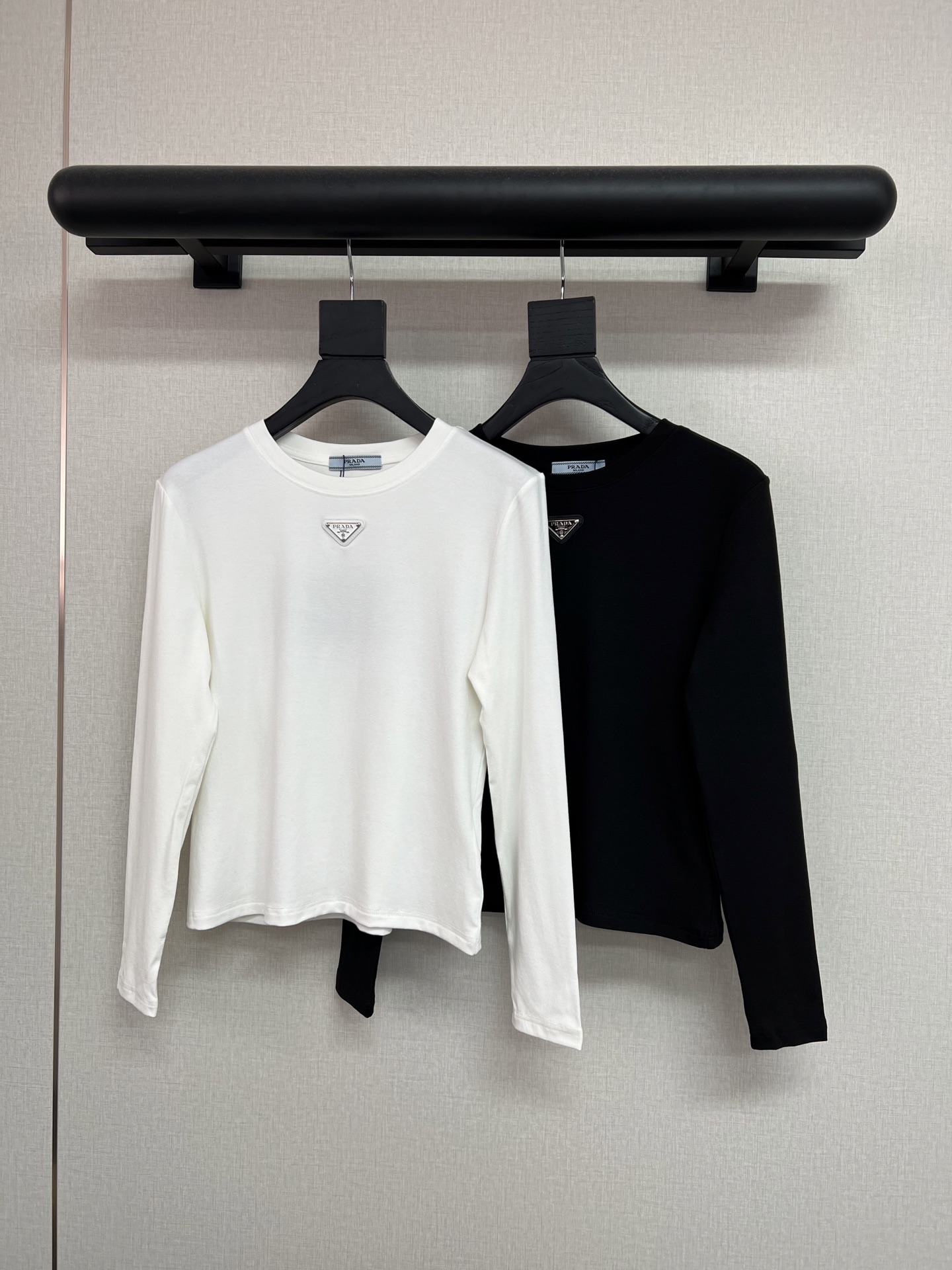 Prada Logo Long Sleeve T Shirt