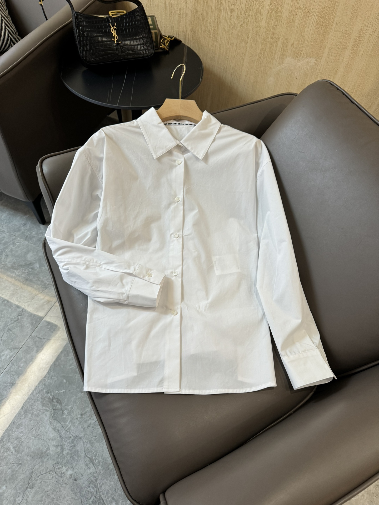 XZzsdqw09#新款衬衫⚠️Pzldbdalexanderwang 大王 显瘦款 原版1:1 最高版 长袖衬衫 白色 SMLXL