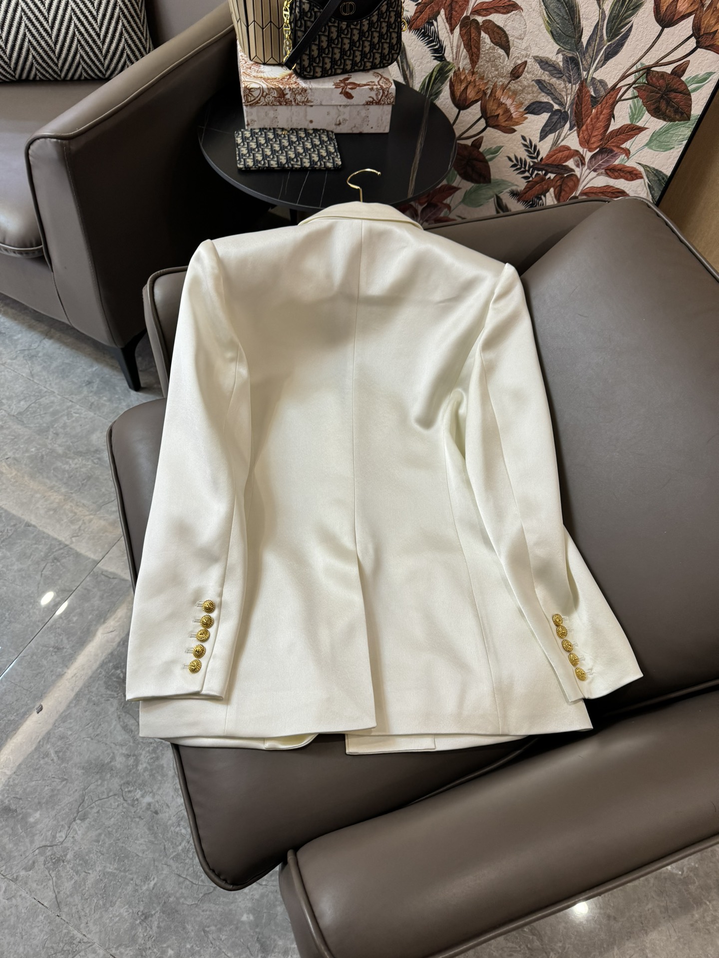 XZ24012#新款西装balman西装领长袖醋酸西装外套白色黑色玫红色SMLXL