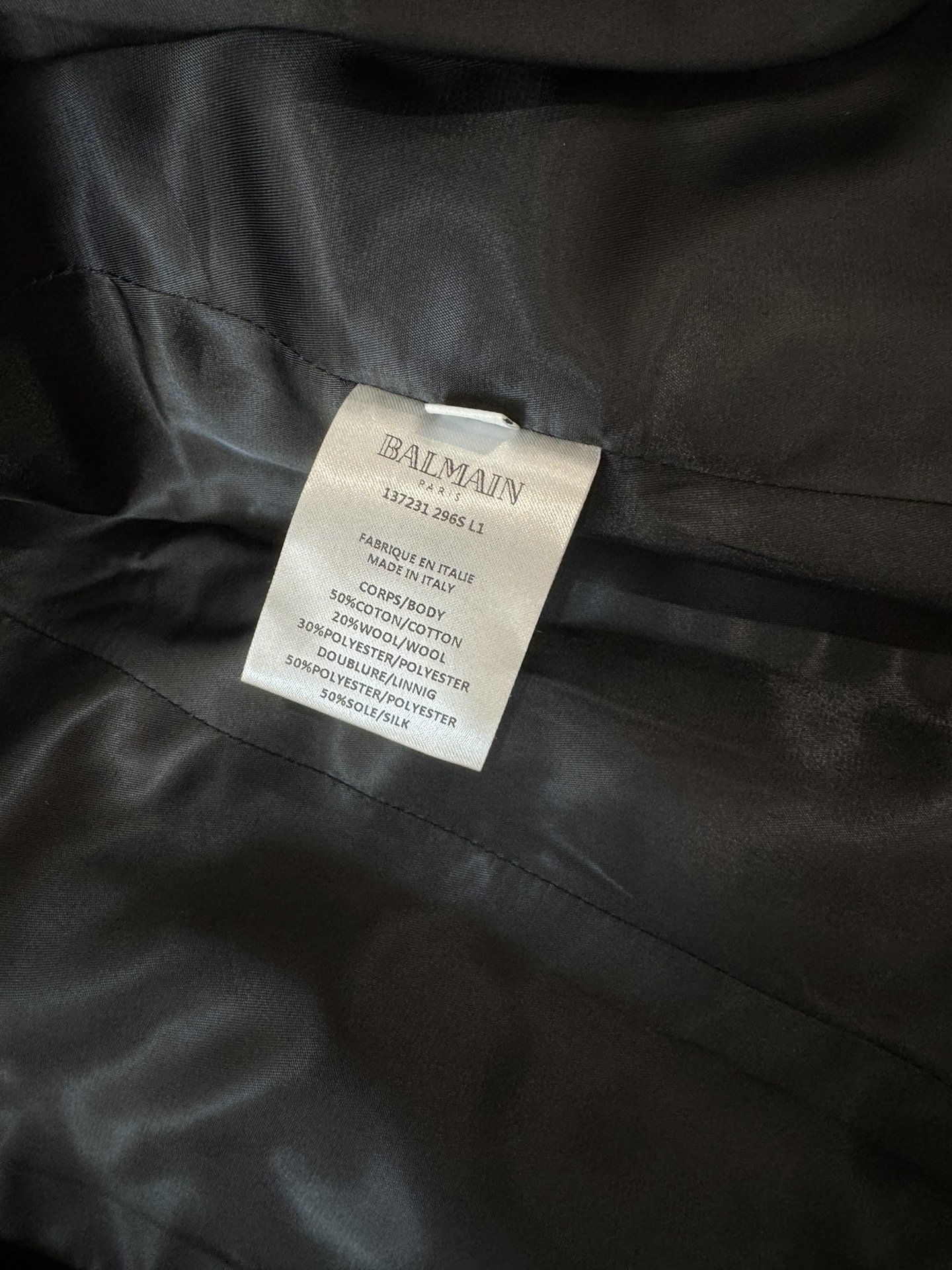 XZ24016#新款外套Balmain巴尔曼金色扣不规则长袖醋酸西装外套米色黑色SMLXL
