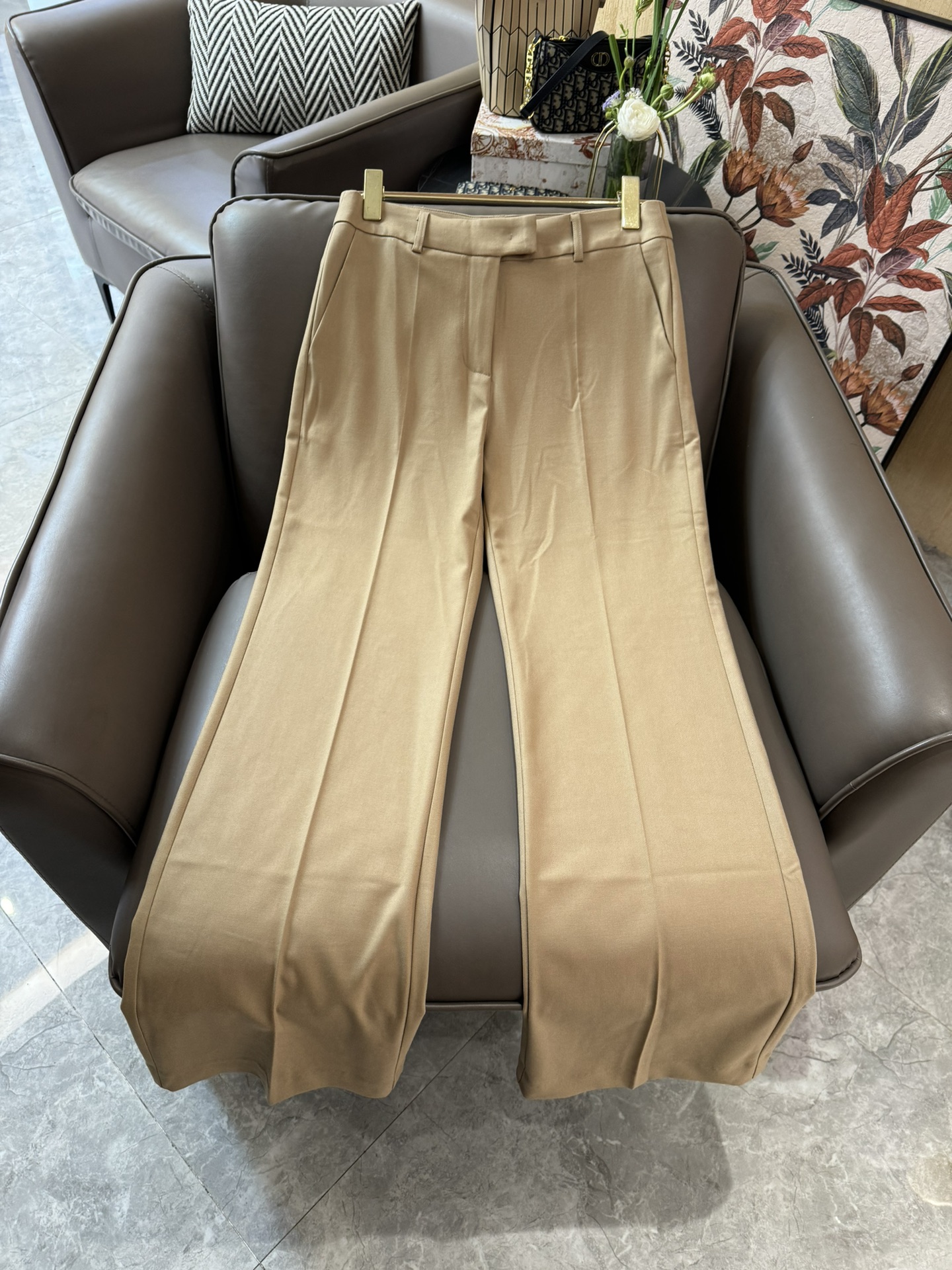 XZ24014#新款套装MQ麦昆双排扣西装外套长裤套装沙色SMLXL