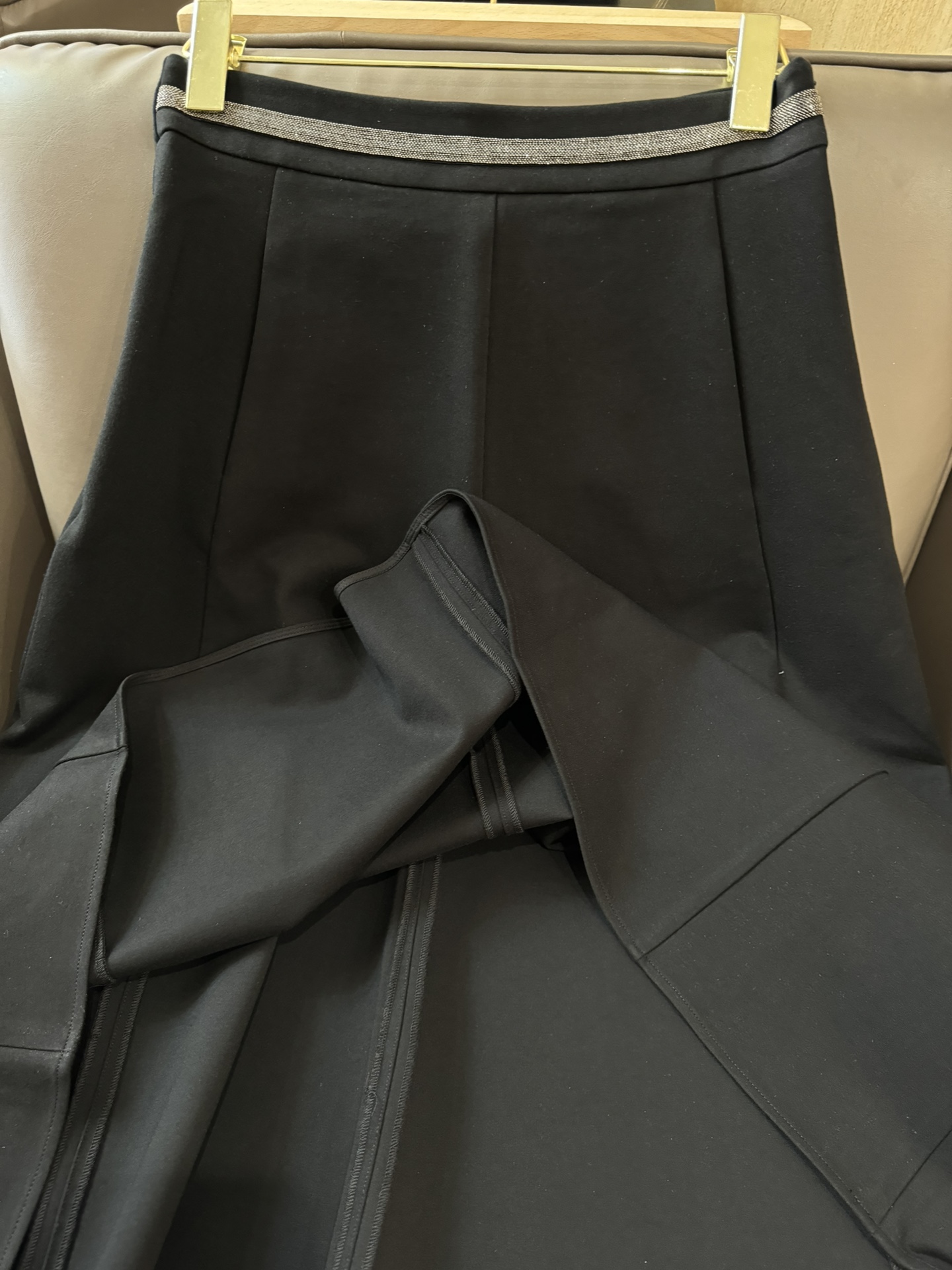 KZ003#新款半裙BC链条设计经典款长半裙黑色SMLXL