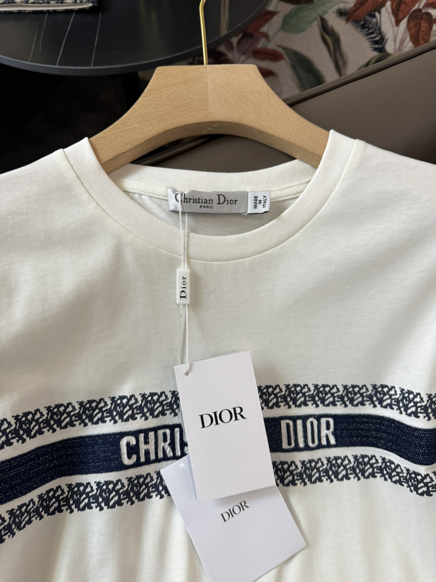 QG24072#新款T恤Dior字母印花雪花️短袖基础T恤SML