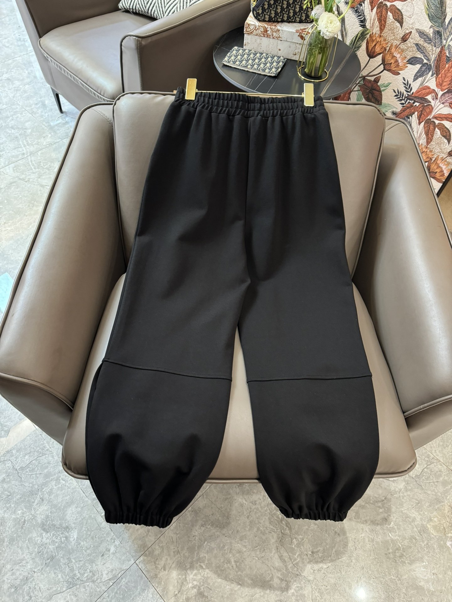 XC24049#新款套装Prada三角标长袖立领休闲外套长裤套装黑色SML