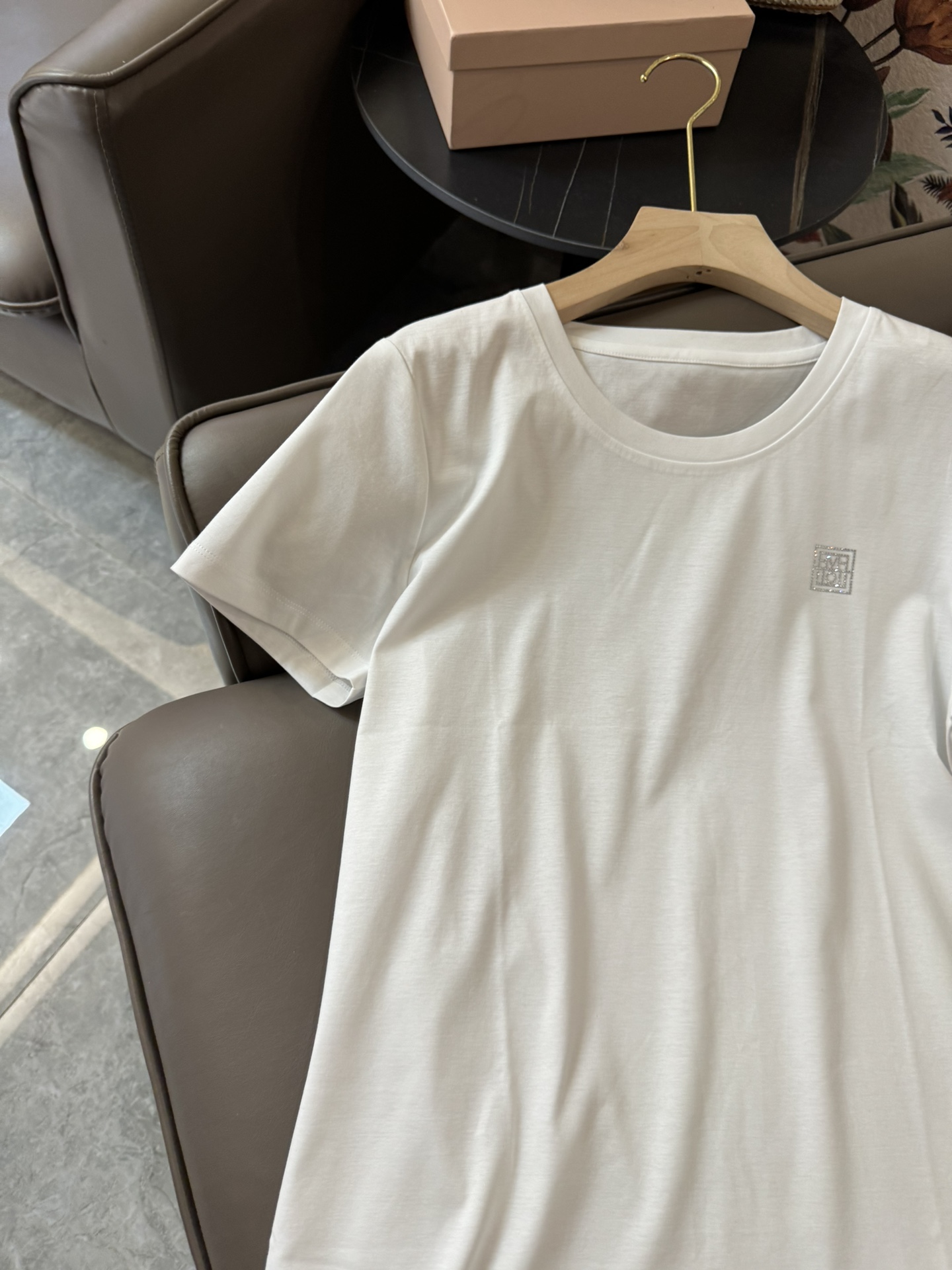 DG009#新款T恤原创烫钻短袖T恤粉色白色黑色SMLXLXXL