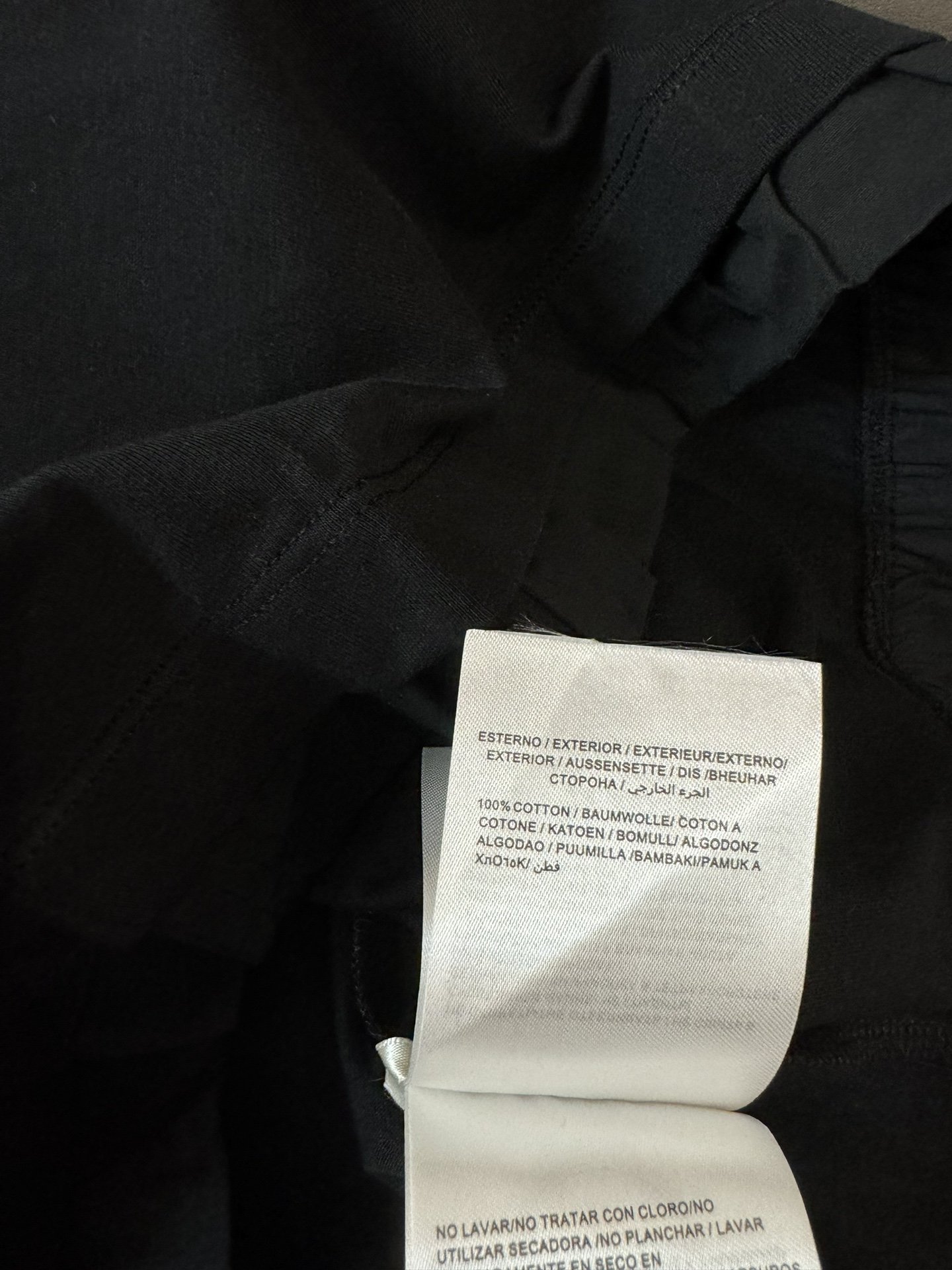 QG24228#新款T恤Moncler最新款下摆荷叶边短袖T恤黑色米白色SML