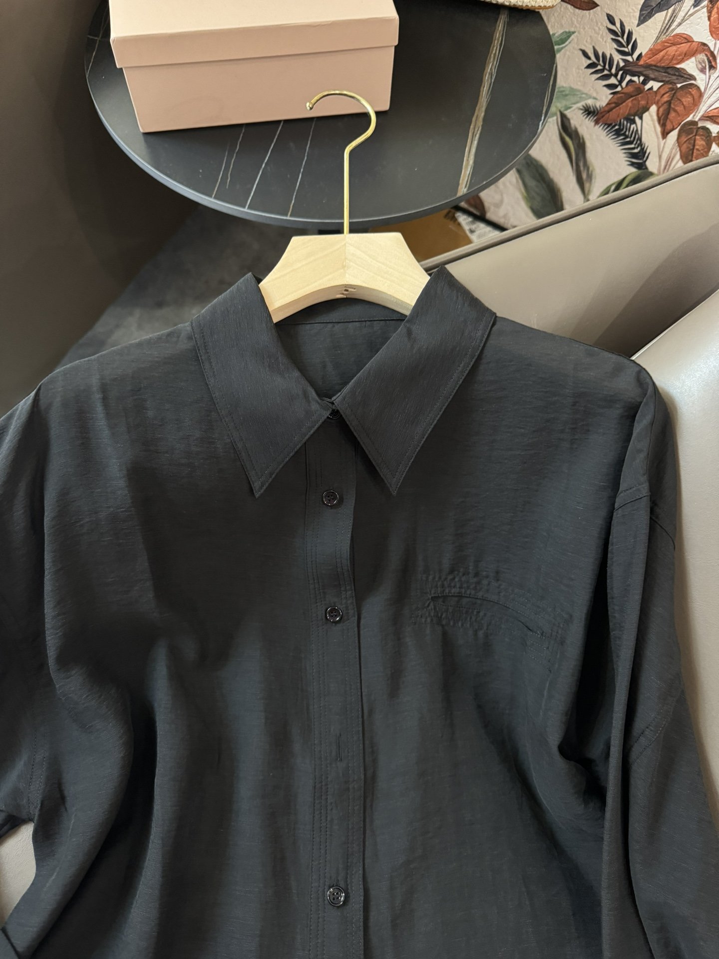LZ029#新款衬衫BC30%亚麻长袖防晒衬衫白色黑色蓝色SML