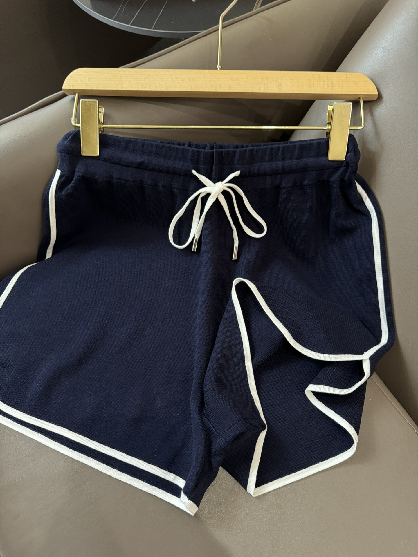 FBC009#新款套装BC棒球服系列天丝polo领短袖针织上衣天丝针织短裤套装白色蓝色浅灰色SML