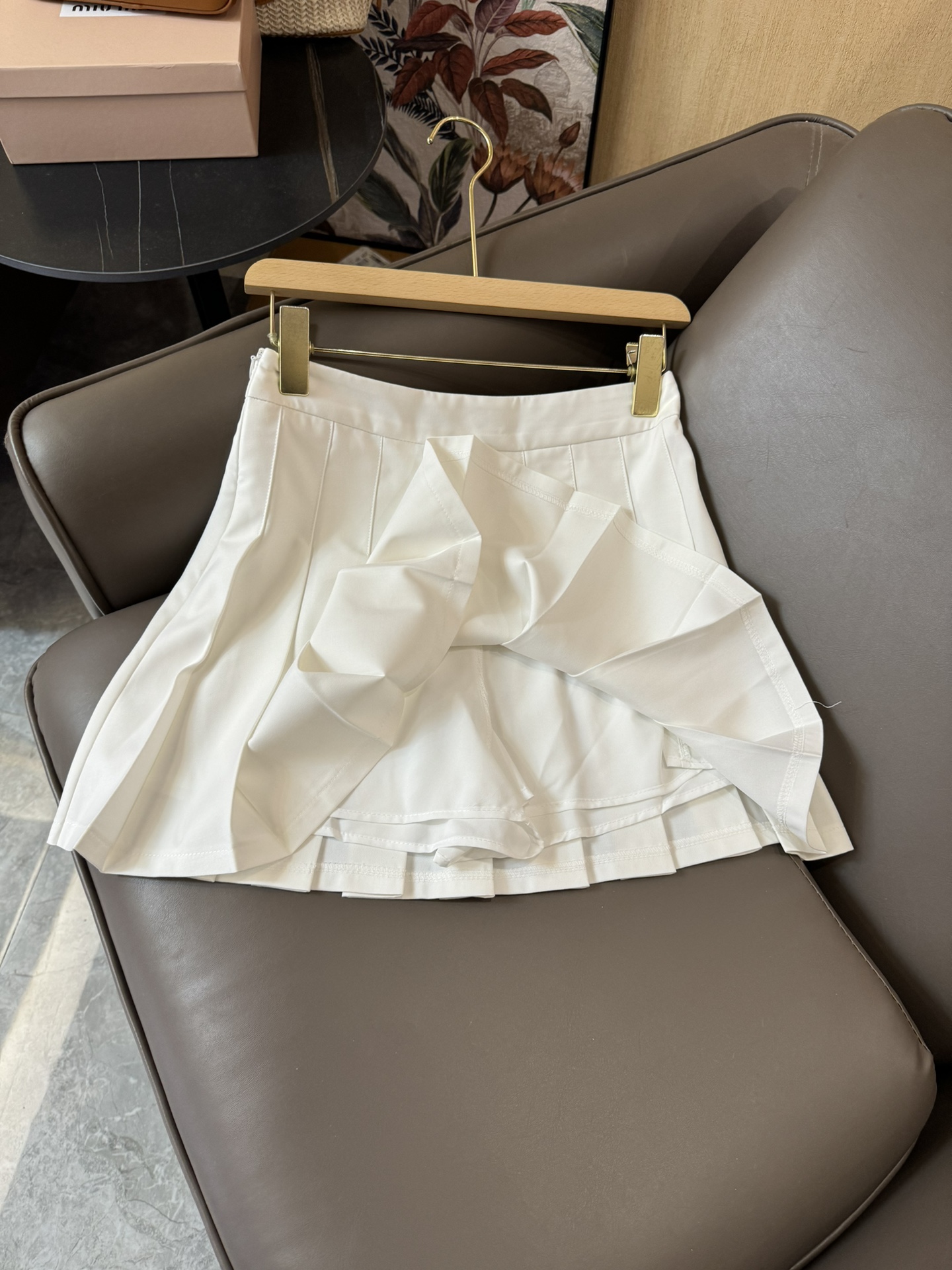 JU013#新款半裙TB压褶半裙超级百搭款白标系列灰色黑色白色SMLXL