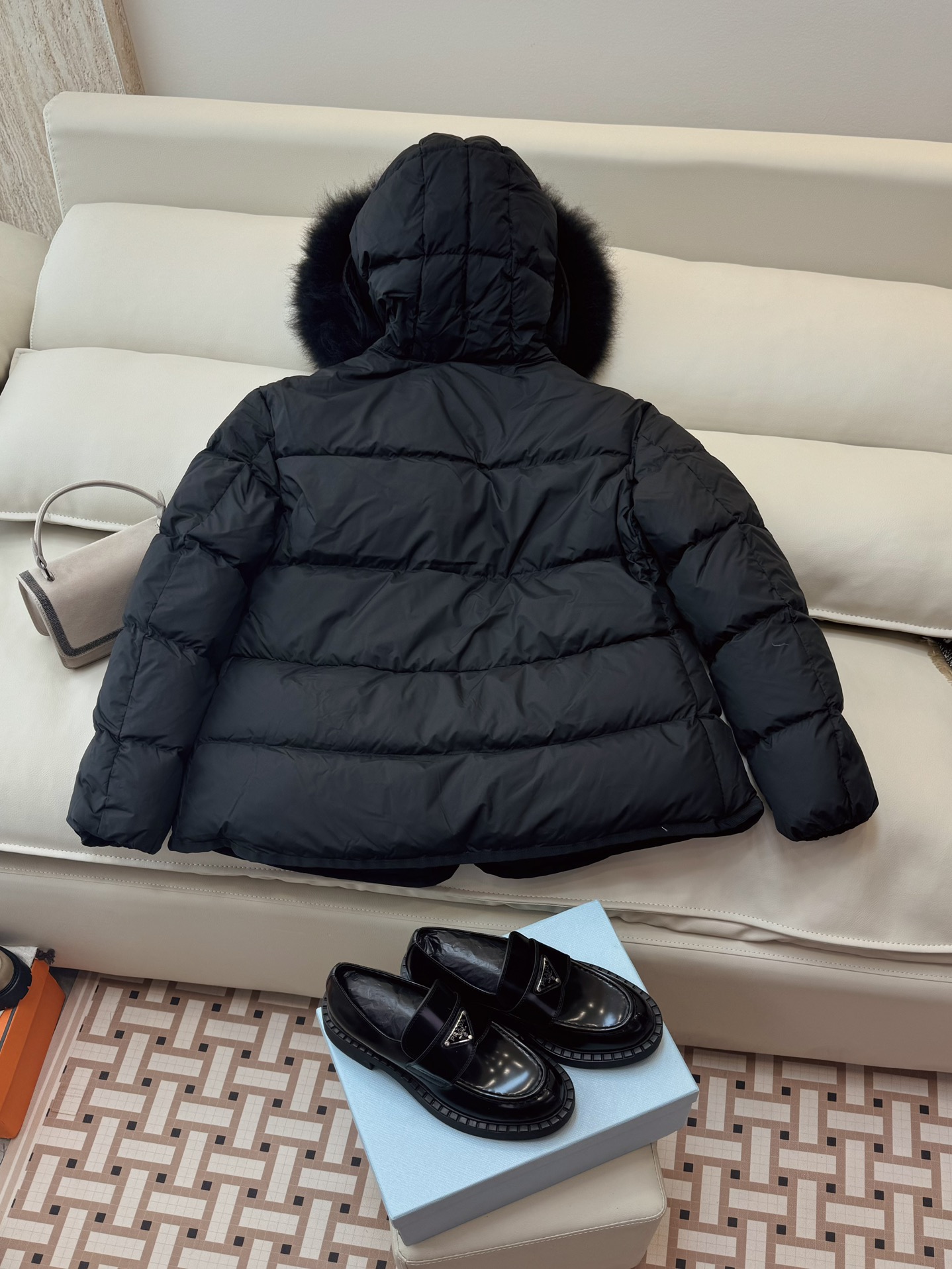 MN012#新款羽绒服白雪公主moncler90%白鹅绒羊羔毛领羽绒服黑色白色0-1-2