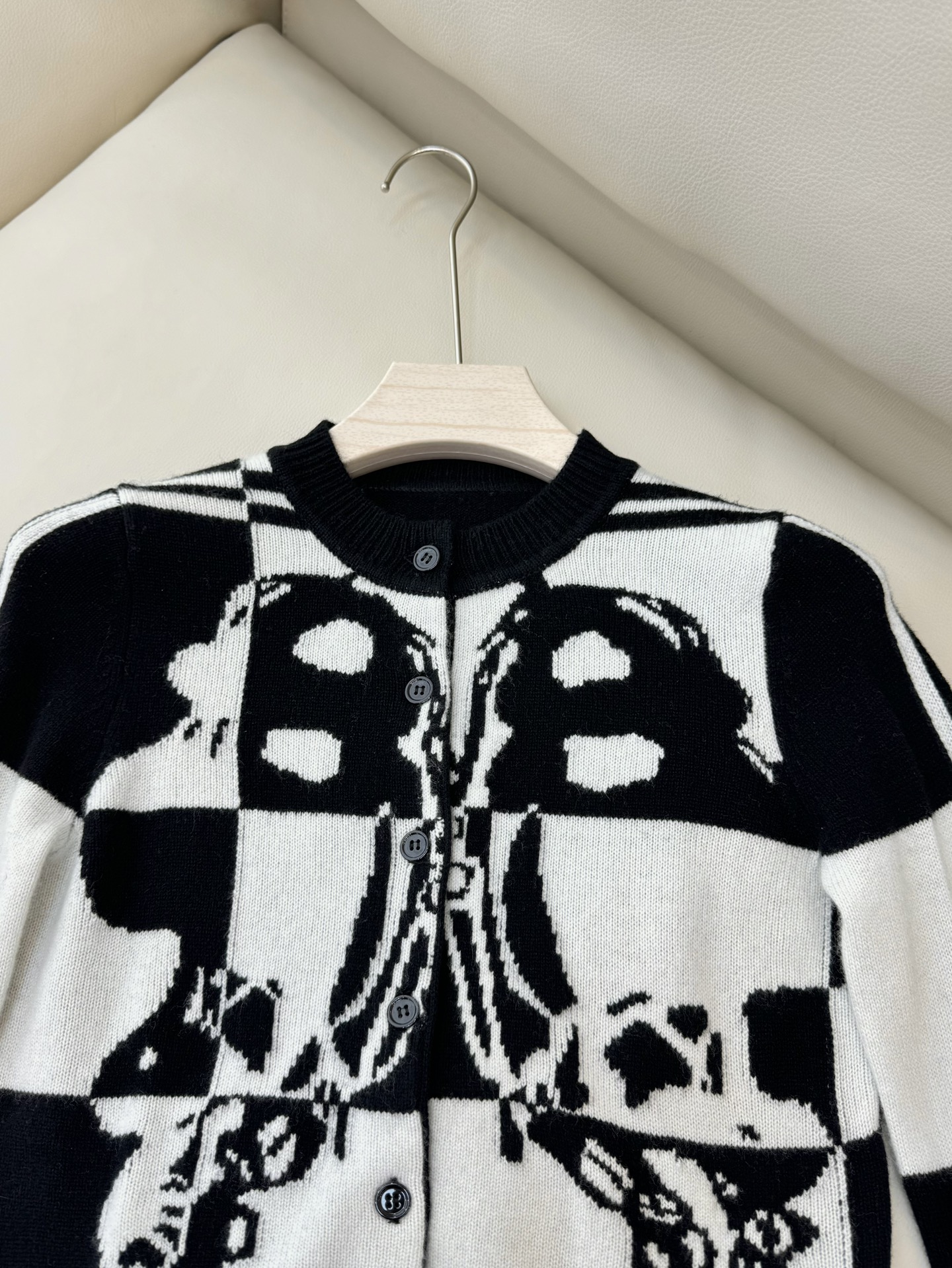 BS0500#新款毛衣💕H家 爱马仕 定位花 100% 羊绒 开衫外套 毛衣 黑色 36/38/40/4