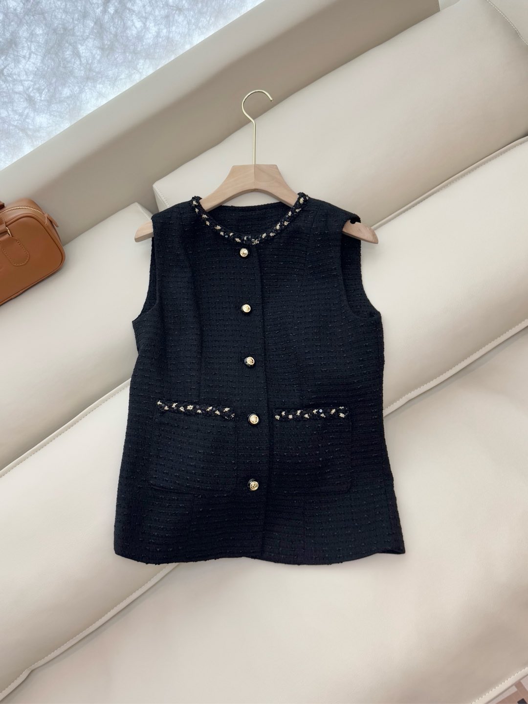 NO:295847,YM004# new vest Xiaoxiang 30 wool tweed fabric vest white SMLXL, alexander wang19860909YM004#新款背心 小香 30羊毛粗花呢 面料 背心 白色 SMLXL,,alexander wang,Women's clothing