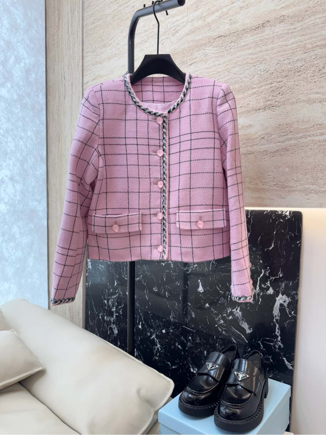 NO:295810,S334# new jacket Xiaoxiang boutique tweed fabric long-sleeved jacket 36/38/40,,jackets & coats,alexander wang19860909S334#新款外套 小香 精品货 粗花呢 面料 长袖外套 36/38/40,,jackets & coats,alexander wang,Women's clothing