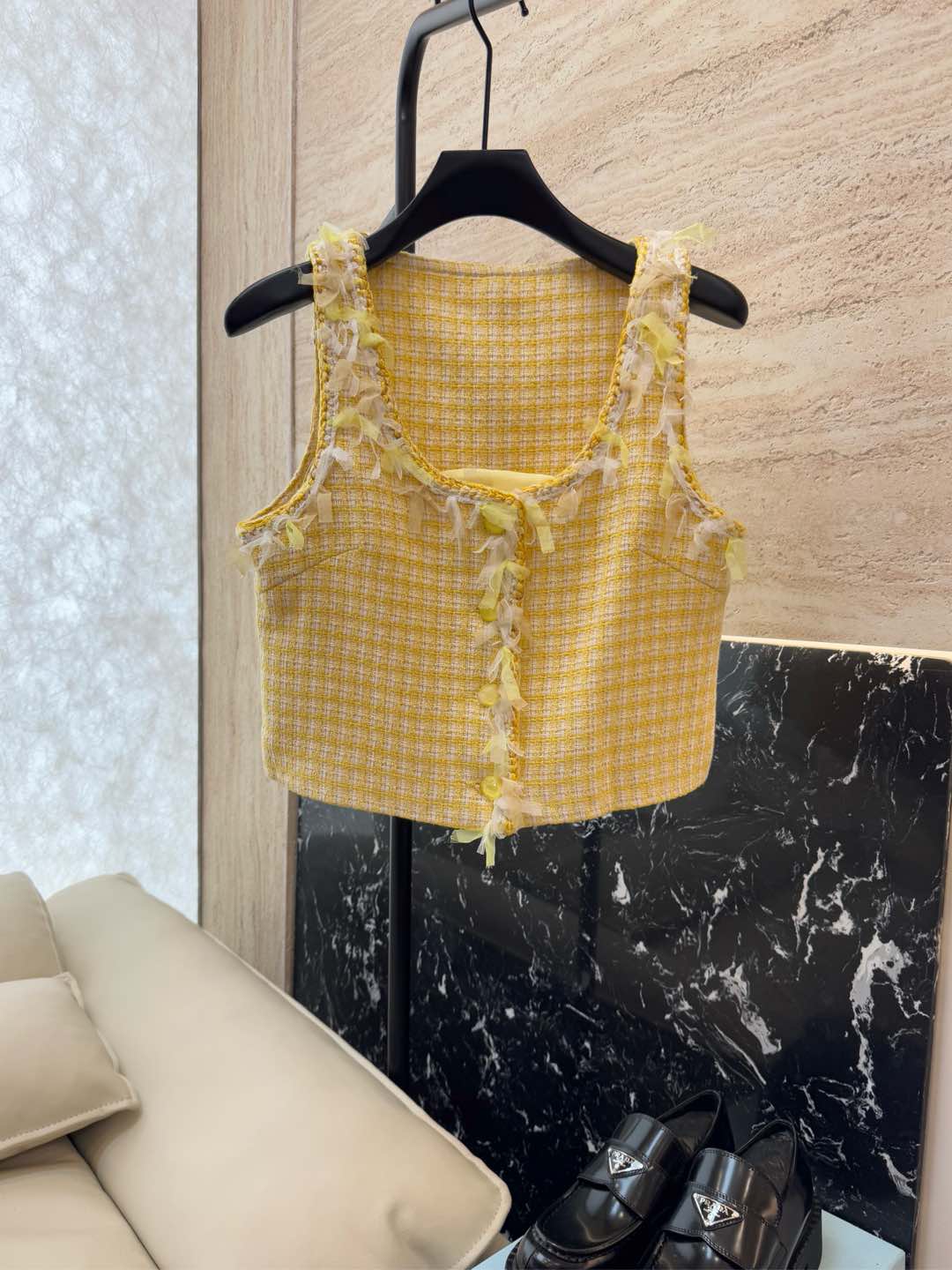 NO:295794,S391# new vest, Xiaoxiang, fine products, tweed, fabric, vest 36/38/40,,alexander wang19860909S391#新款背心 小香 精品货 粗花呢 面料 背心 36/38/40,,alexander wang,Women's clothing