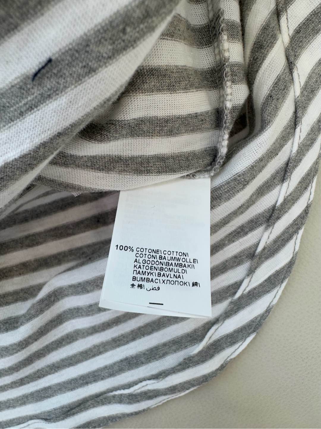 LZ25001#新款T恤💕BC 条纹 针织棉印花 短袖T恤 两色 SML