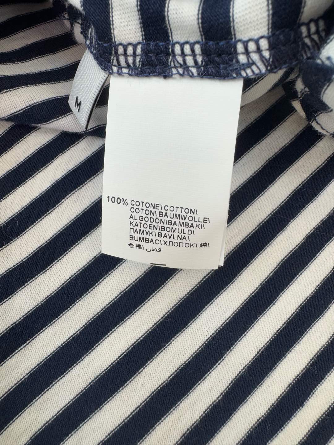 LZ25001#新款T恤💕BC 条纹 针织棉印花 短袖T恤 两色 SML