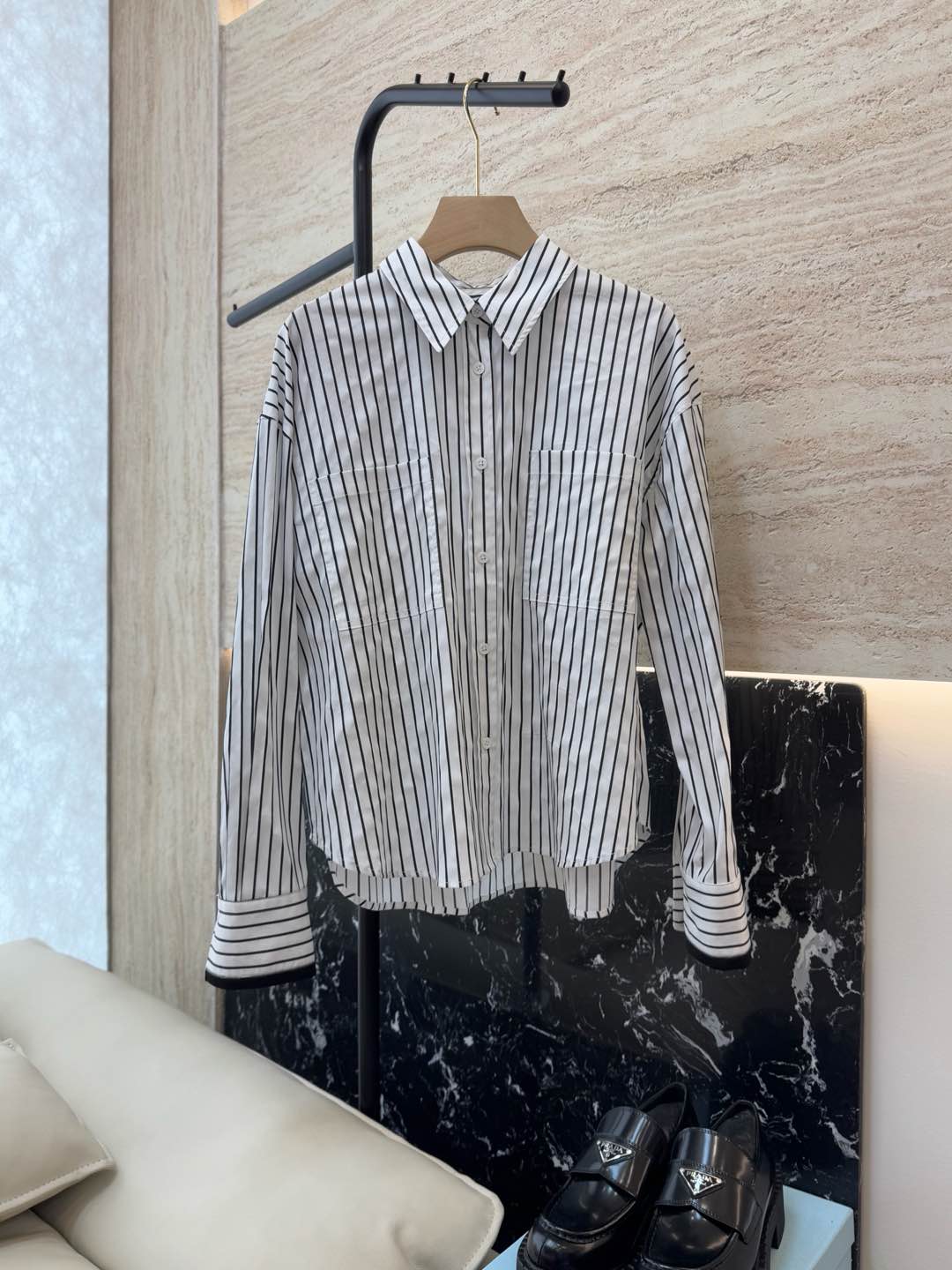 NO:297856,LZ25006# new shirt BC striped plaid print cuff nail chain long sleeve shirt two colors SML,,shirts,alexander wang19860909LZ25006#新款衬衫 BC 条纹对格印花 袖口钉链条长袖衬衫 两色 SML,,shirts,alexander wang,Women's clothing