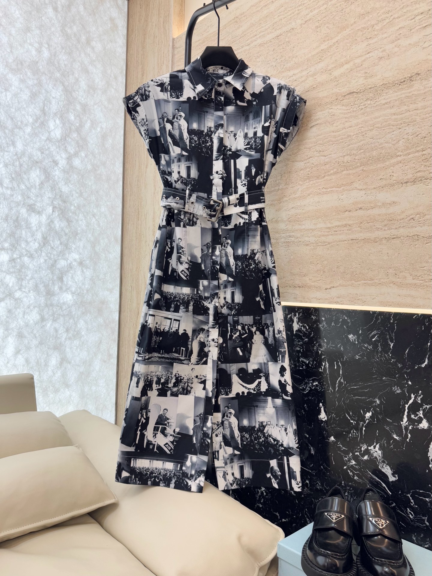 NO:667281,XF024# New Dress Special Code Dior Pictorial Print Short Sleeve Retro Print Dress SMLXL,, dior, skirts, T-shirt,  19860909XF024#新款连衣裙特码齐 Dior 画报印花 短袖复古印花连衣裙 SMLXL,,dior,skirts,T-shirt, ,Women's clothing