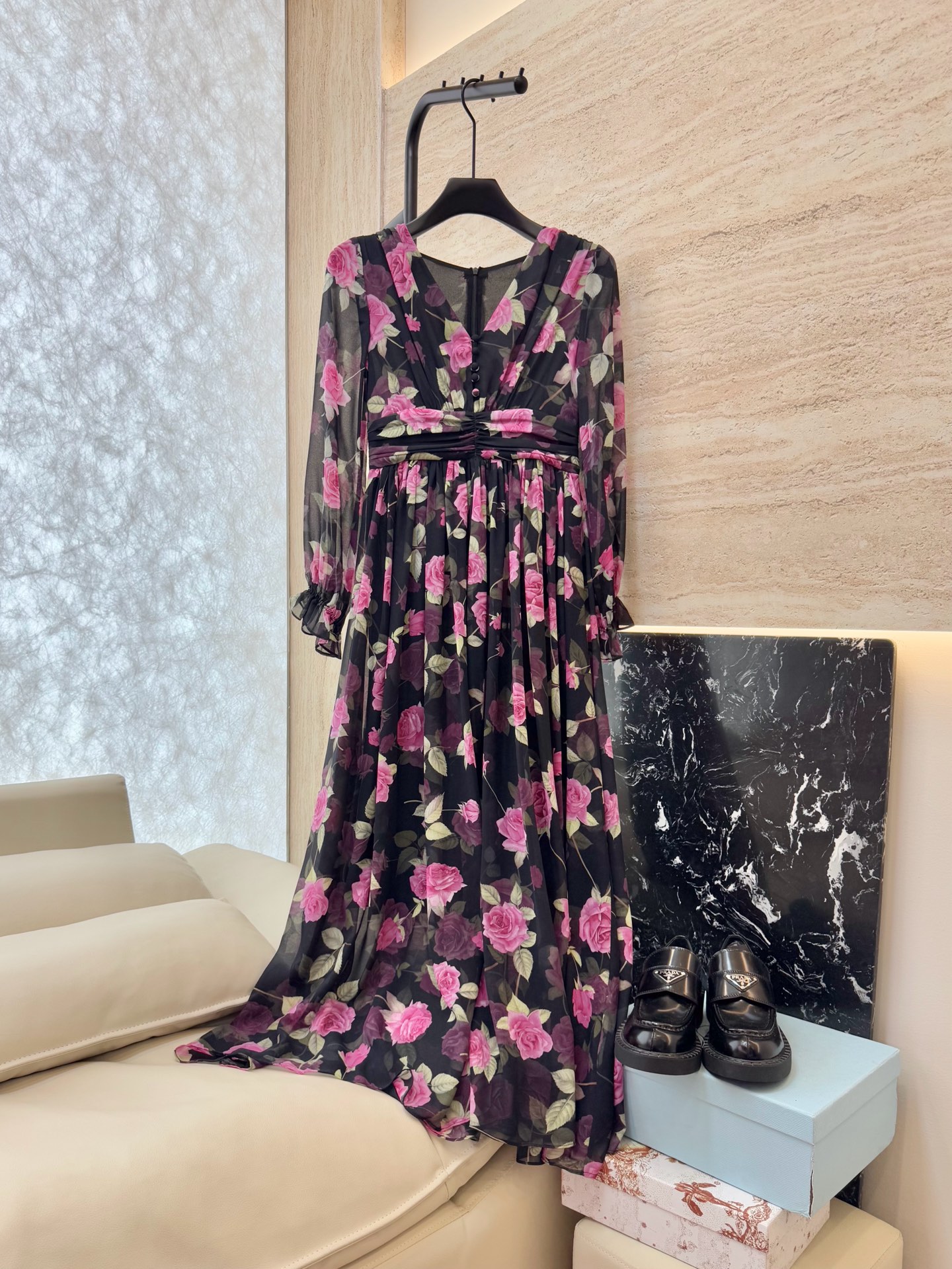 NO:667287,XF023# New Dress Special Code Kora Rose Print Elegant Long Skirt Dress SMLXL,,skirts, 19860909XF023#新款连衣裙特码齐 Kora 玫瑰印花飘逸长裙 连衣裙 SMLXL,,skirts, ,Women's clothing