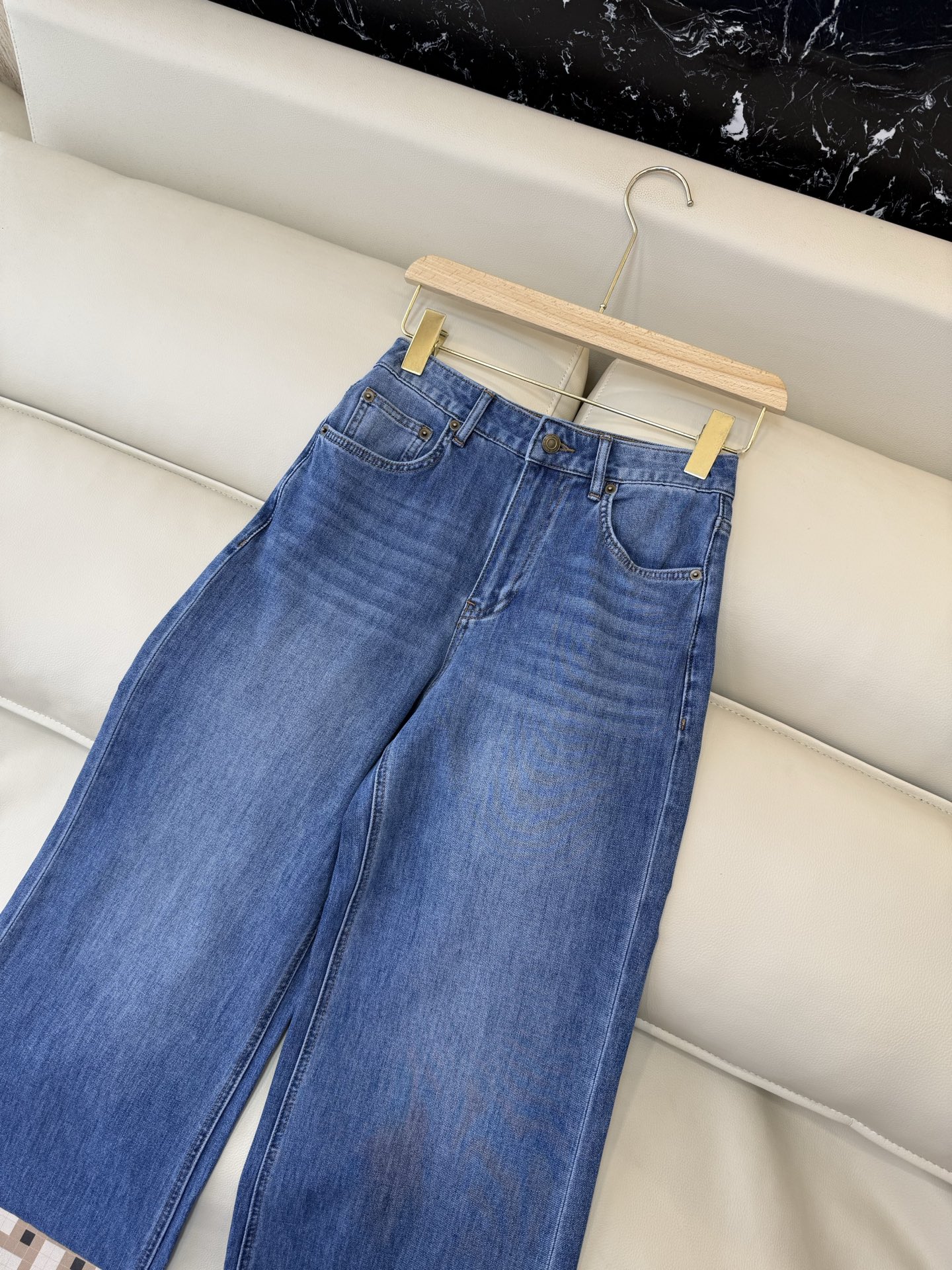 CX0190#新款牛仔裤P‼️YSL 牛仔棉显瘦牛仔裤 蓝色 白色 26-30码
