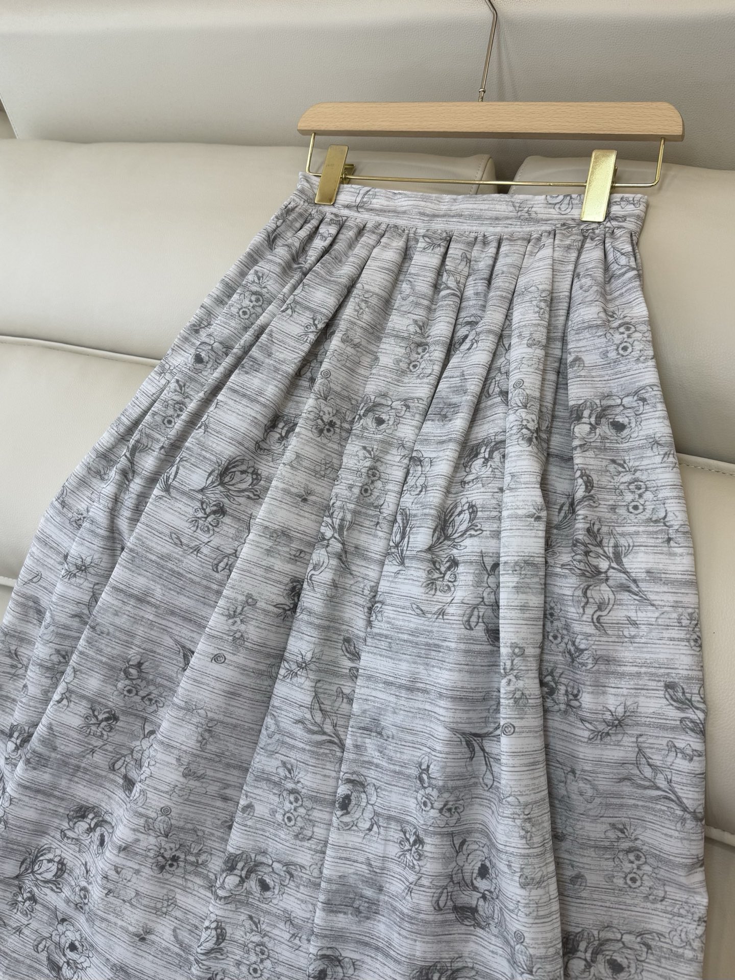 AW043#新款半裙P‼️Dior 印花长半裙 图片色 36/38/40