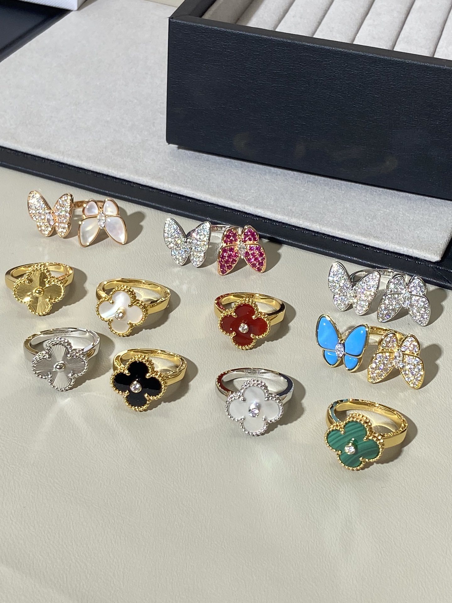 NO:632554,Collection of four-leaf clover rings, rings, Cartier high-end jewelry19860909四叶草戒指集合图,,ring,卡迪亚高端饰品,Jewelry