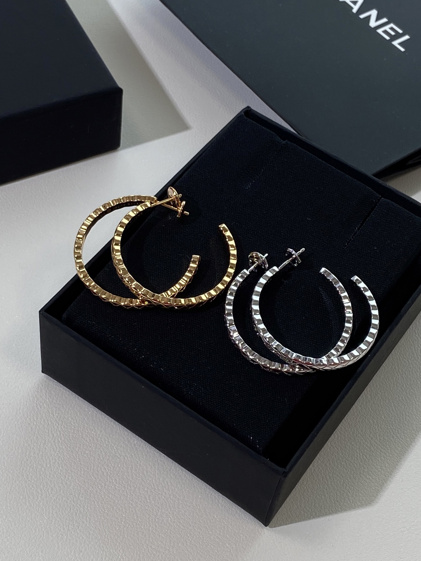 Elegant Coco Crush Earrings, Quilted Design with Sparkling Diamond Accents 9 i1748778670684 3151 0 0