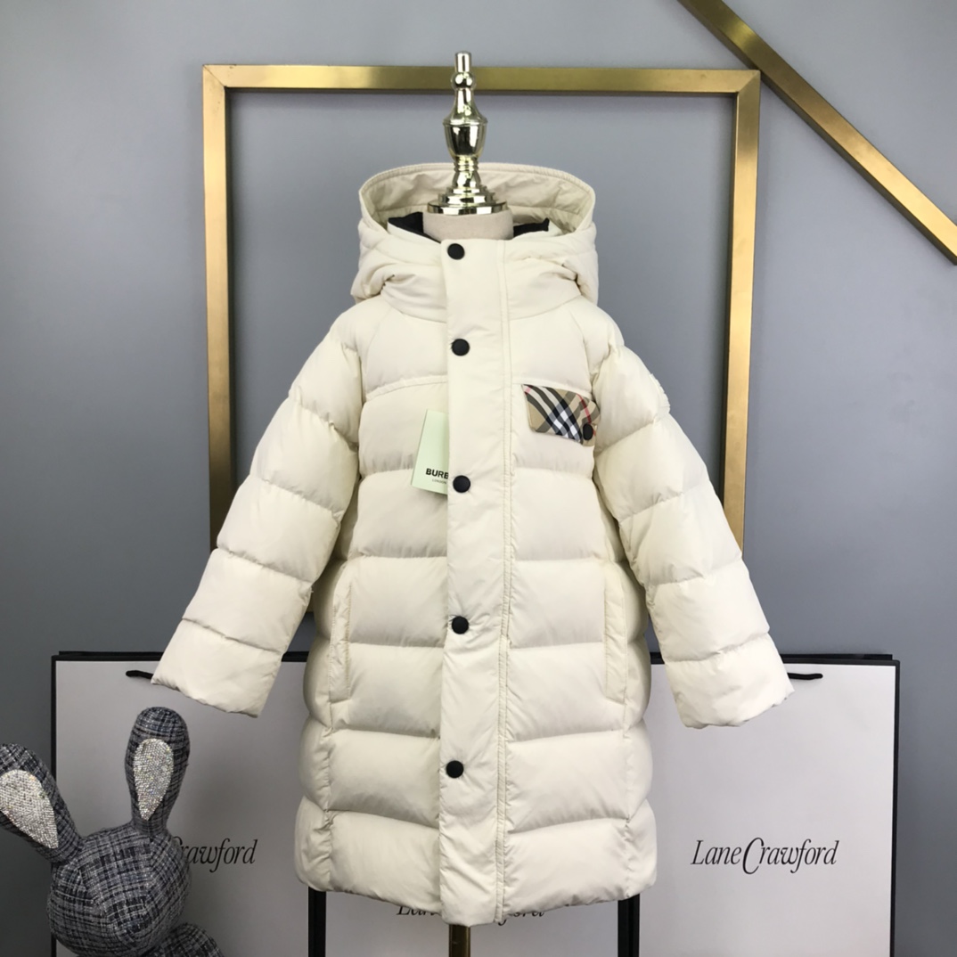 Burberry Manteaux & Blousons Veste En Duvet Vêtements Pour Enfants Blanc Les enfants Fille Unisexe Duvet de canard blanc Top à capuche