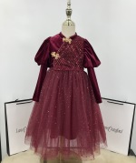 Abbigliamento per bambini di fascia alta, abbigliamento per bambini per ragazze, colore bordeaux puro, tessuto in velluto personalizzato, design con bottoni a nodo cinese, fodera super morbida e sottile, parte superiore interna con fodera in velluto per essere più delicata sulla pelle, bella parte superiore del corpo, numero di codice: 100/110 /120/130/140/150/160 cm, adatto per: altezza 95-155 cm. 1 Abbigliamento per bambini di fascia alta, abbigliamento per bambini per ragazze, colore bordeaux puro, tessuto in velluto personalizzato, design con bottoni a nodo cinese, fodera super morbida e sottile, parte superiore interna con fodera in velluto per essere più delicata sulla pelle, bella parte superiore del corpo, numero di codice: 100/110 /120/130/140/150/160 cm, adatto per: altezza 95-155 cm.