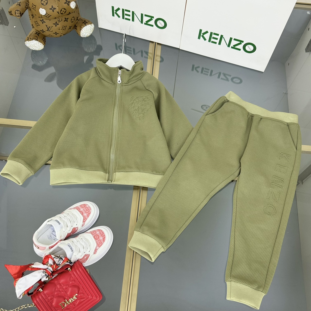 KENZO Odzież Odzież dziecięca Zielony Hafty Dzieci Dziewczyna Unisex Bawełna