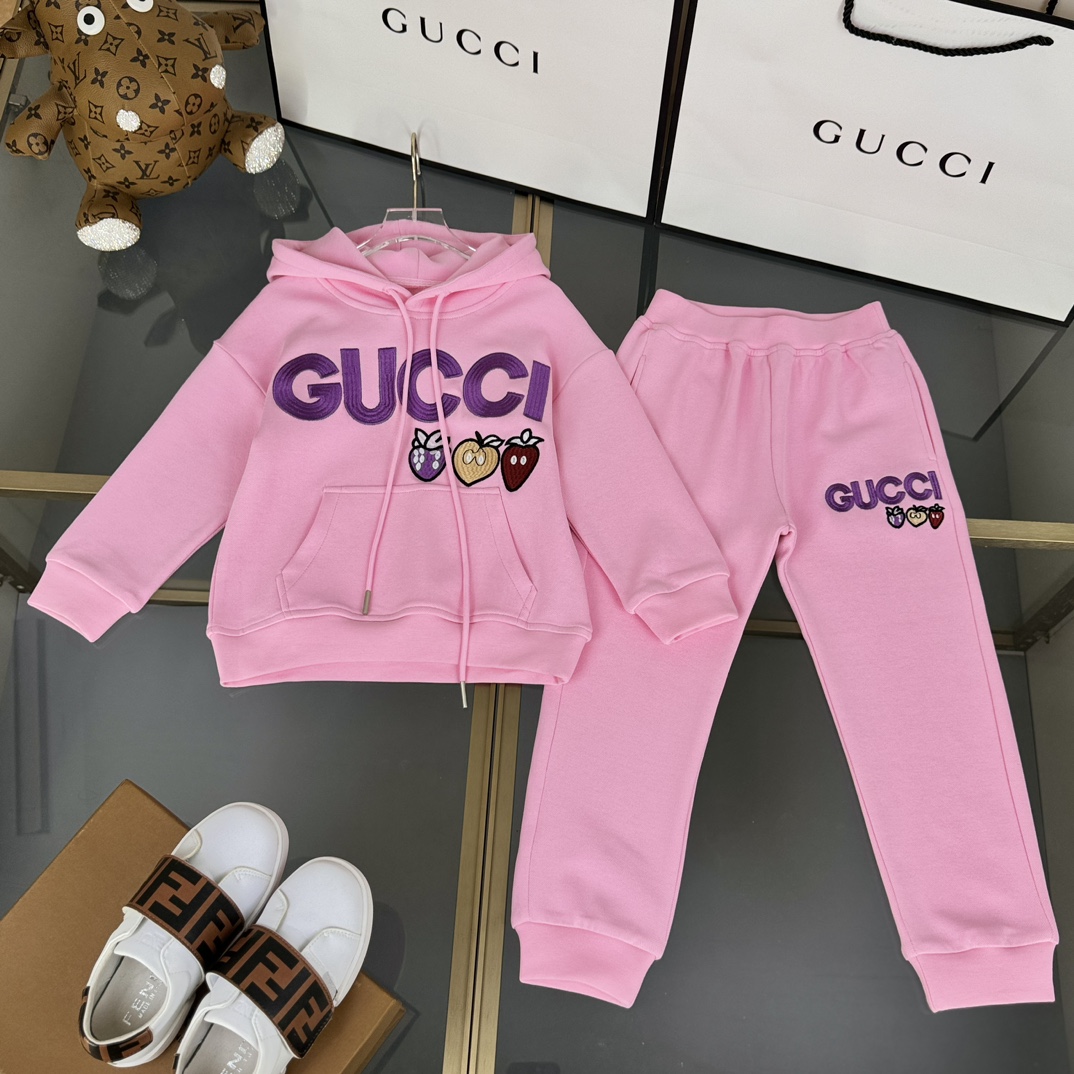 Gucci Odzież Bluzy z kapturem Odzież dziecięca Hafty Dzieci Dziewczyna Unisex Bawełna Góra z kapturem